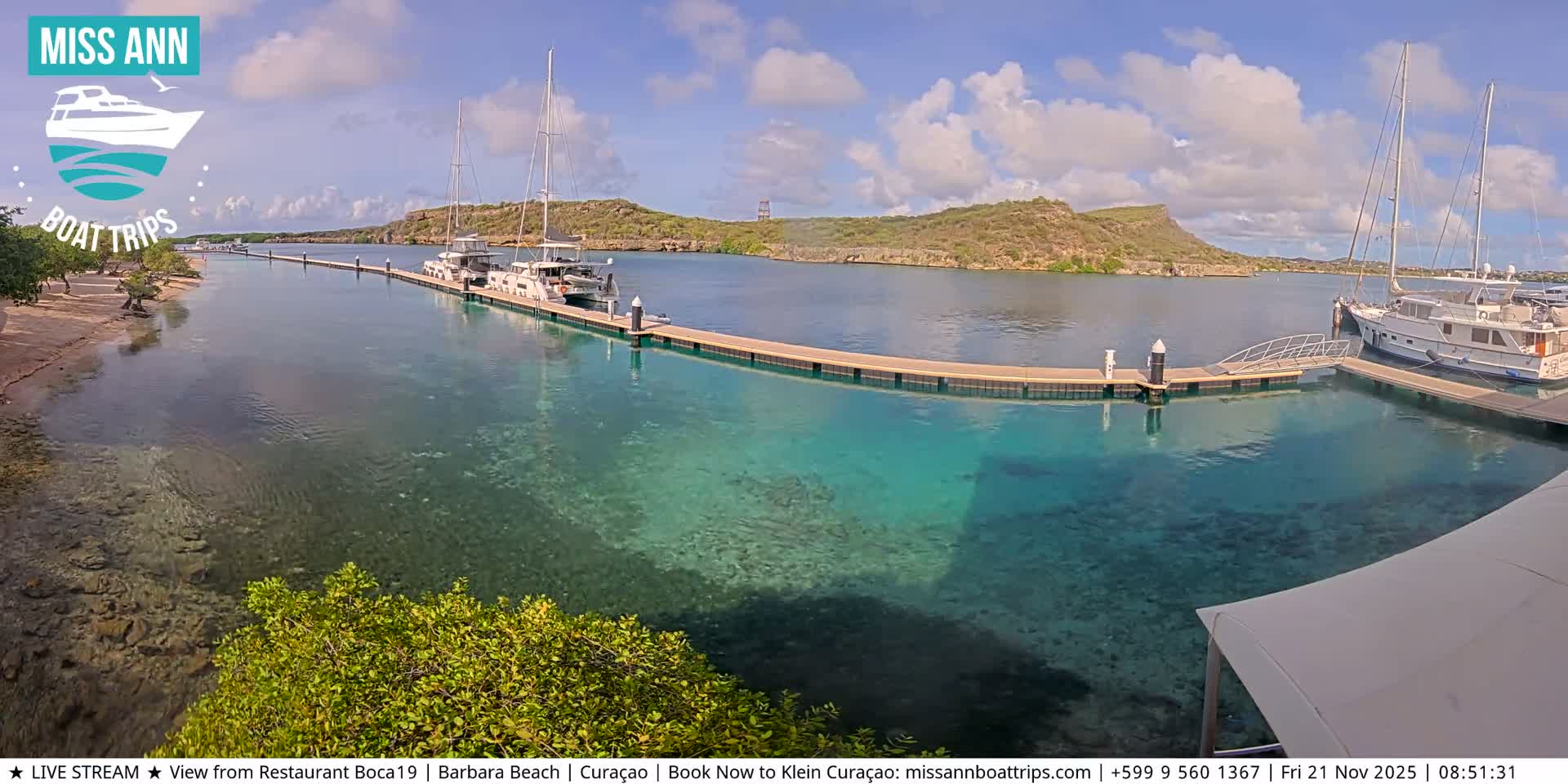 Carribean, Curacao, Santa Barbara Beach Boat Trips Live Cam - Curacao, Curaçao, Netherland