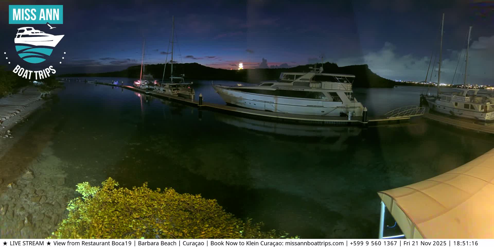 Carribean, Curacao, Santa Barbara Beach Boat Trips Live Cam - Curacao, Curaçao, Netherland