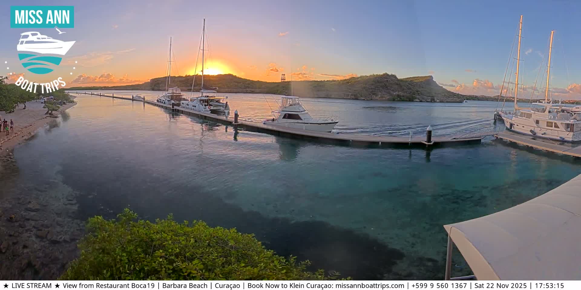 Carribean, Curacao, Santa Barbara Beach Boat Trips Live Cam - Curacao, Curaçao, Netherland