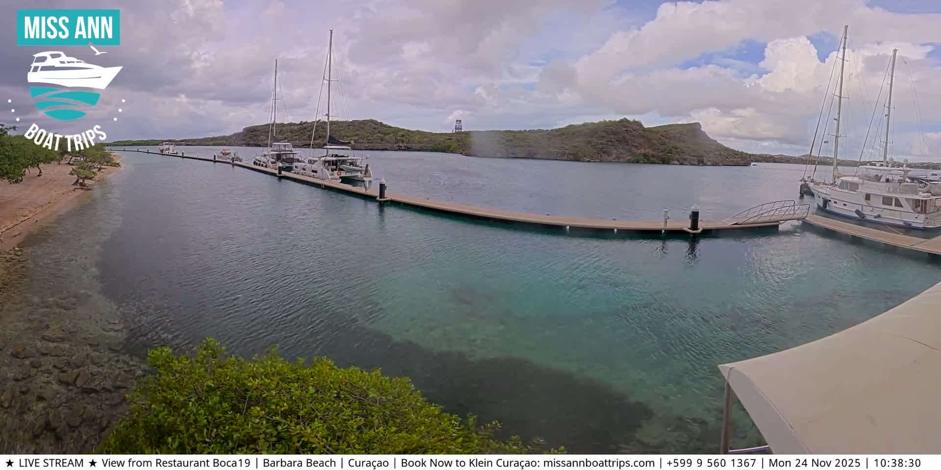 Carribean, Curacao, Santa Barbara Beach Boat Trips Live Cam - Curacao, Curaçao, Netherland