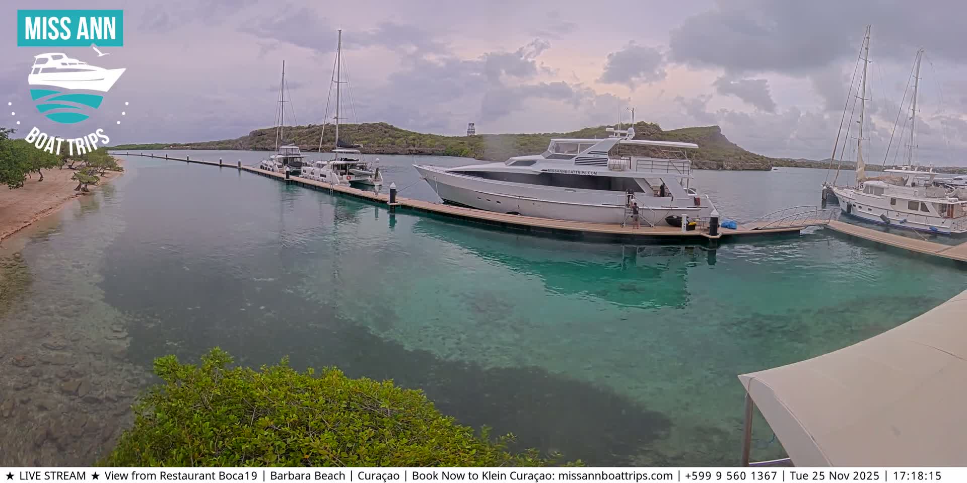 Carribean, Curacao, Santa Barbara Beach Boat Trips Live Cam - Curacao, Curaçao, Netherland