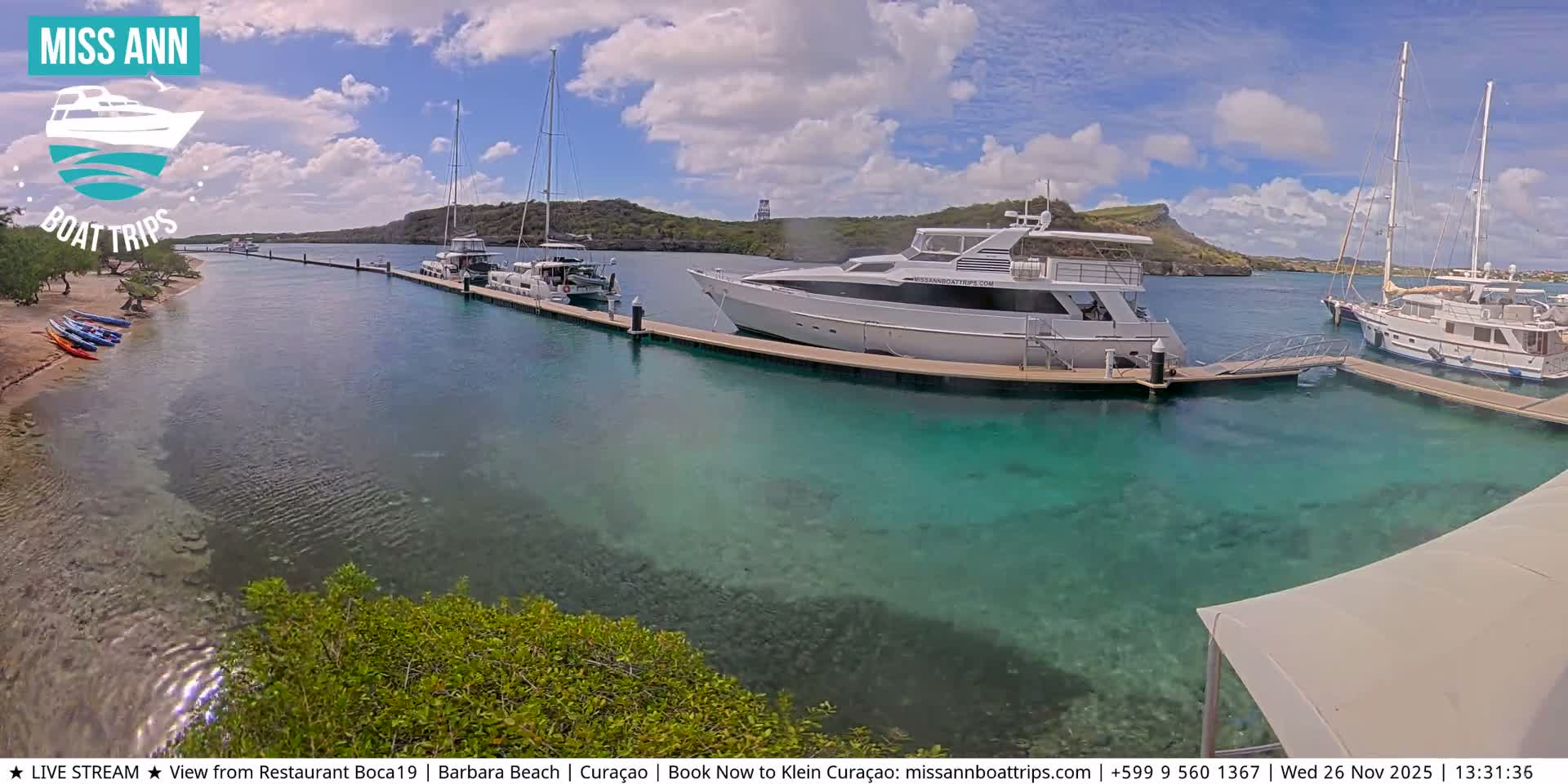 Carribean, Curacao, Santa Barbara Beach Boat Trips Live Cam - Curacao, Curaçao, Netherland