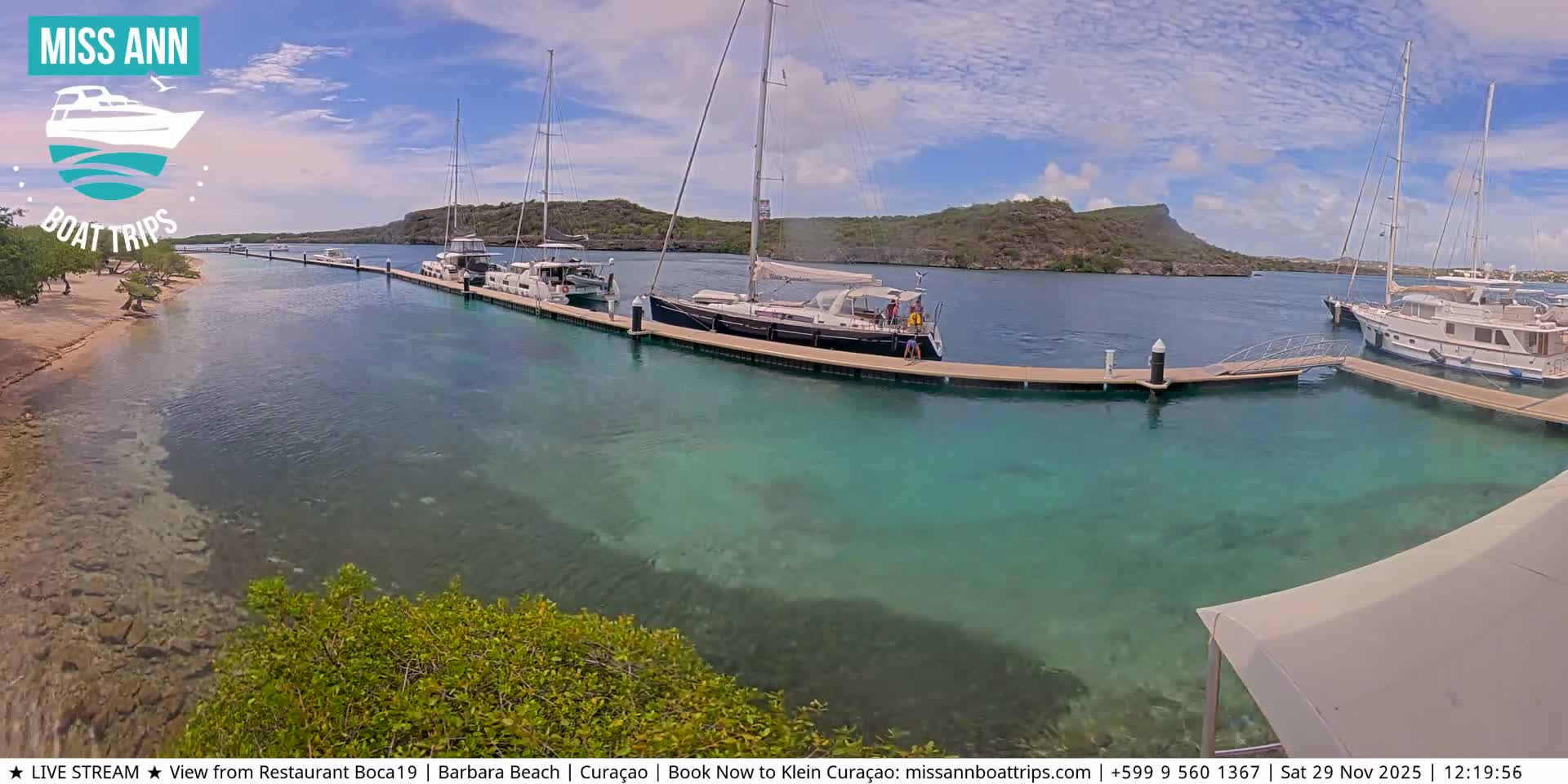 Carribean, Curacao, Santa Barbara Beach Boat Trips Live Cam - Curacao, Curaçao, Netherland