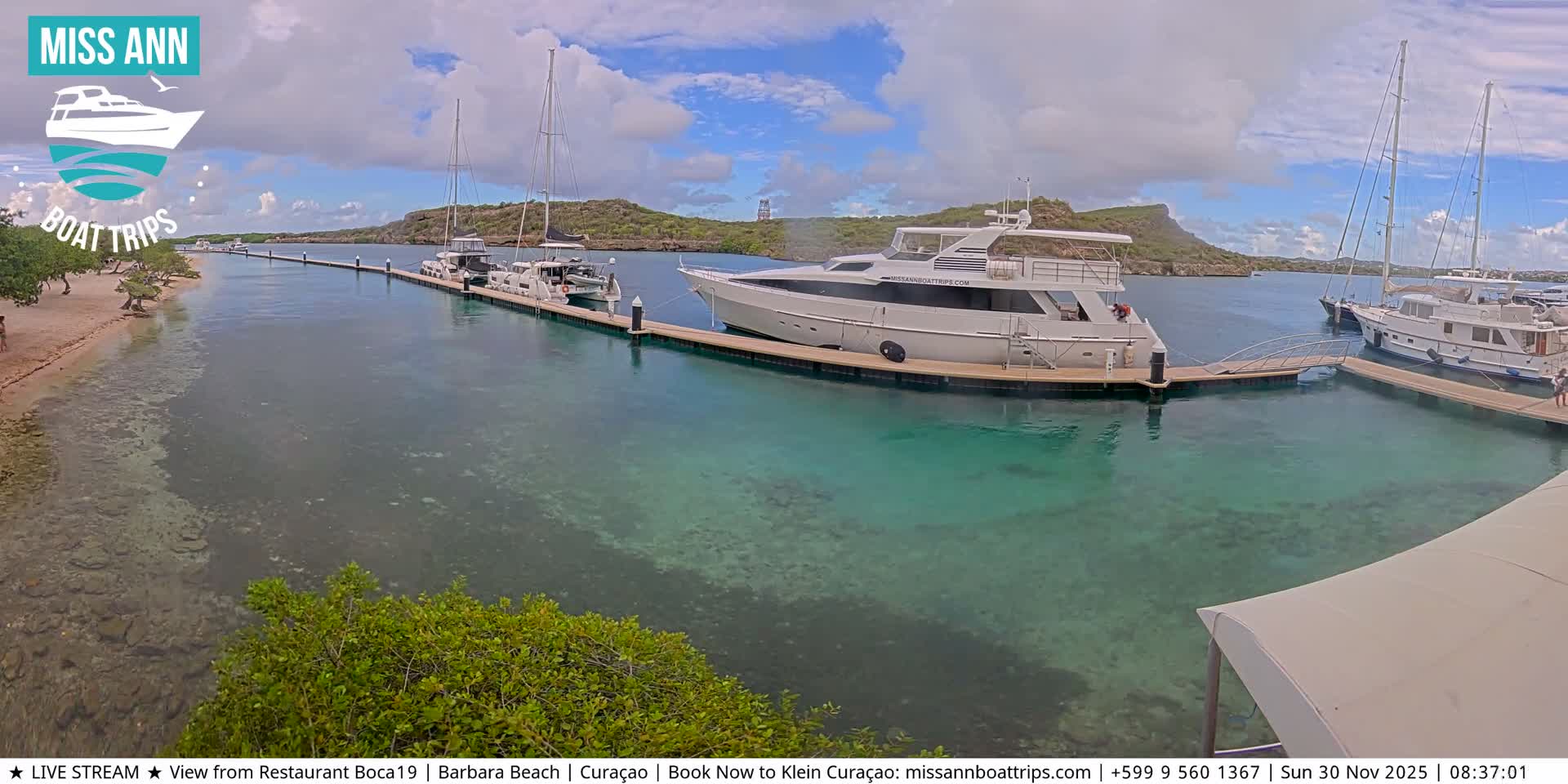 Carribean, Curacao, Santa Barbara Beach Boat Trips Live Cam - Curacao, Curaçao, Netherland
