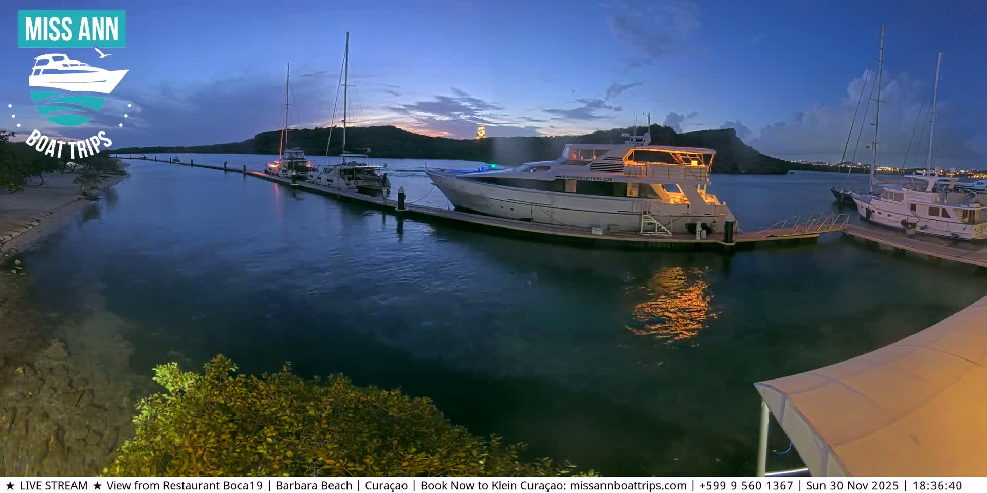 Carribean, Curacao, Santa Barbara Beach Boat Trips Live Cam - Curacao, Curaçao, Netherland