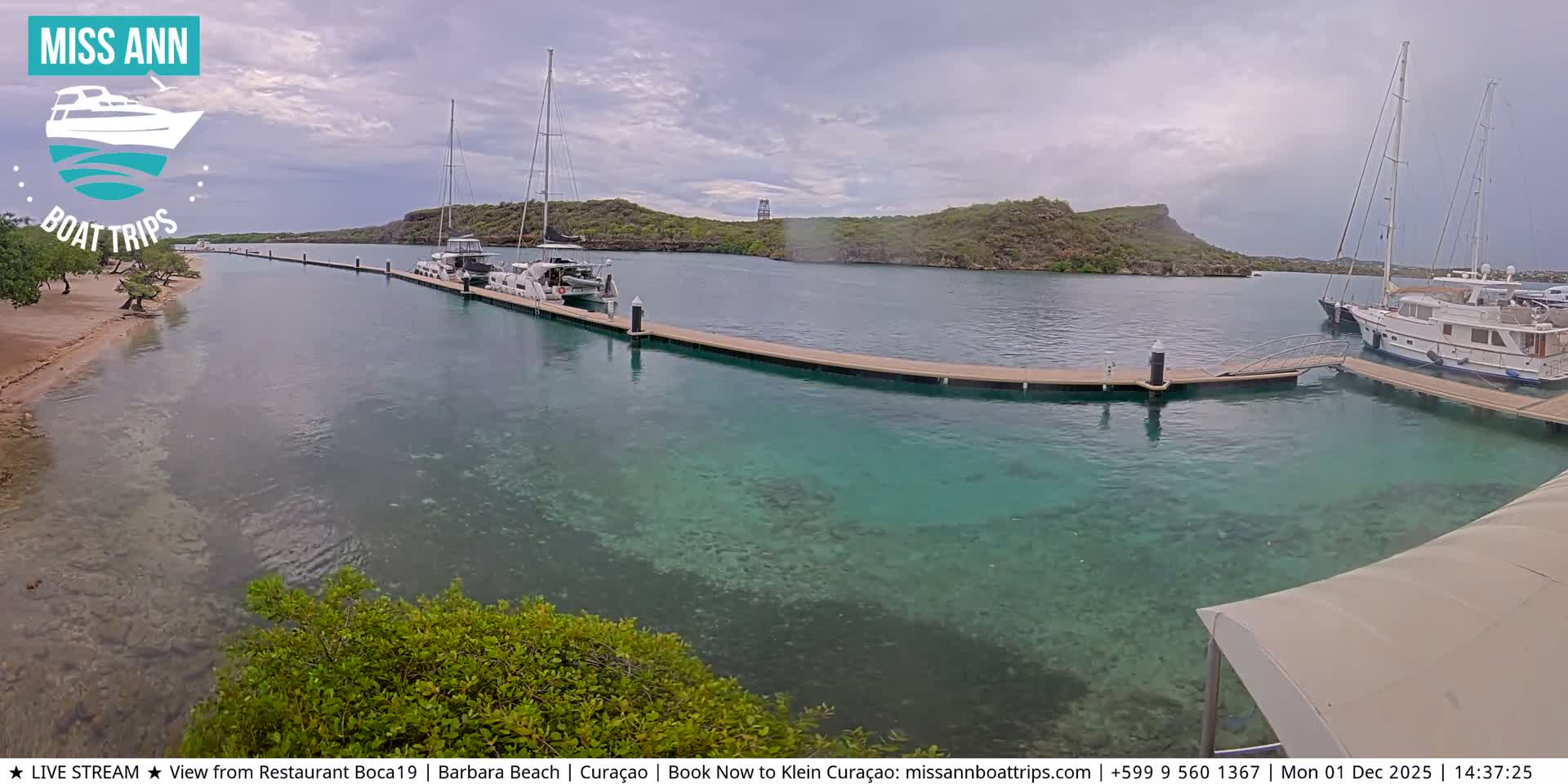 Carribean, Curacao, Santa Barbara Beach Boat Trips Live Cam - Curacao, Curaçao, Netherland