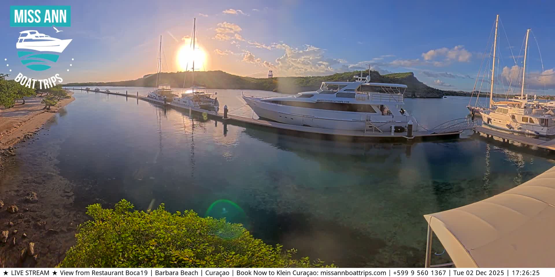Carribean, Curacao, Santa Barbara Beach Boat Trips Live Cam - Curacao, Curaçao, Netherland