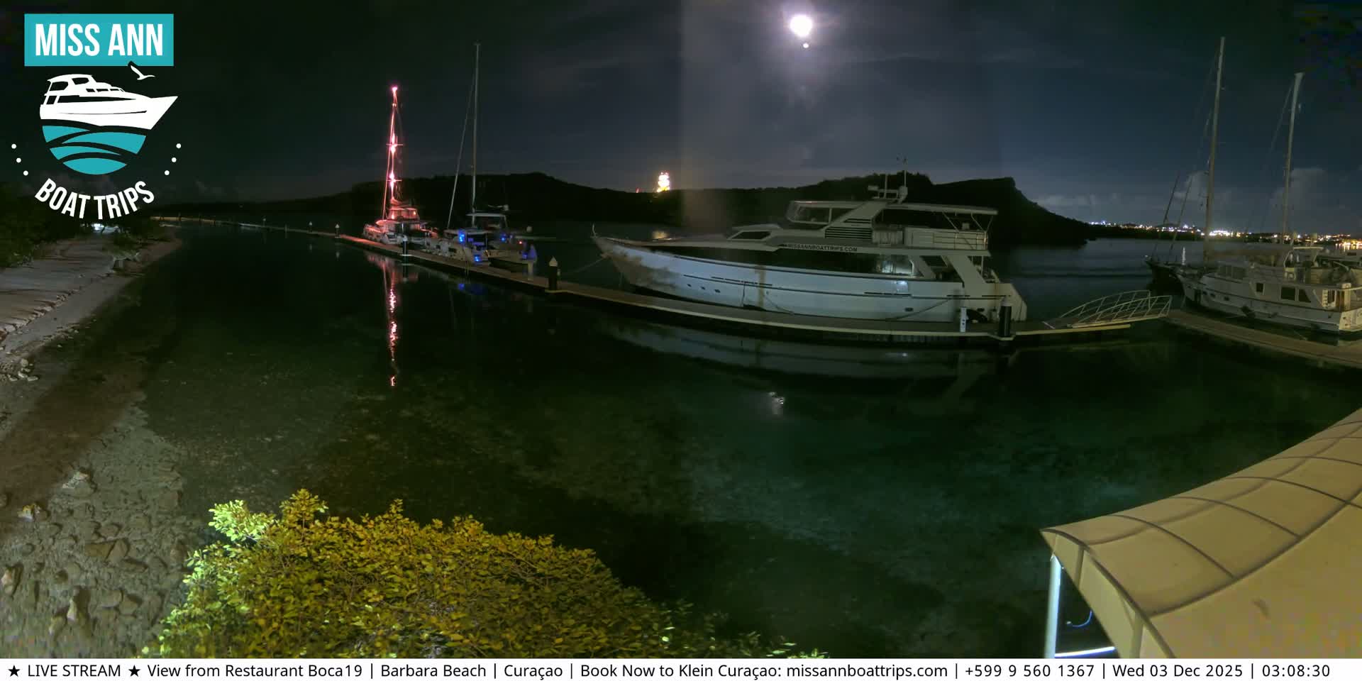 Carribean, Curacao, Santa Barbara Beach Boat Trips Live Cam - Curacao, Curaçao, Netherland