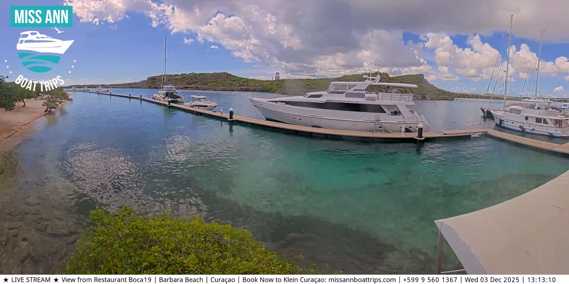 Carribean, Curacao, Santa Barbara Beach Boat Trips Live Cam - Curacao, Curaçao, Netherland