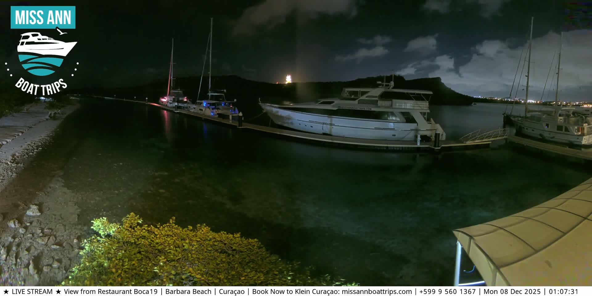 Carribean, Curacao, Santa Barbara Beach Boat Trips Live Cam - Curacao, Curaçao, Netherland