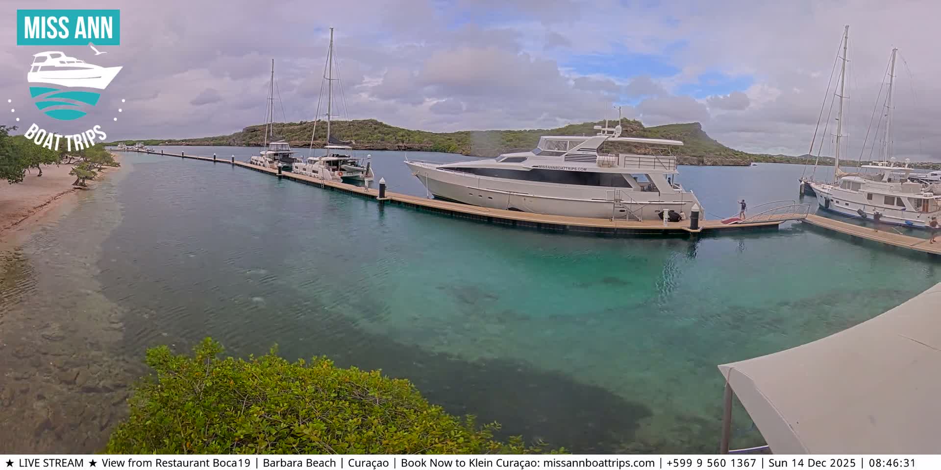 Carribean, Curacao, Santa Barbara Beach Boat Trips Live Cam - Curacao, Curaçao, Netherland