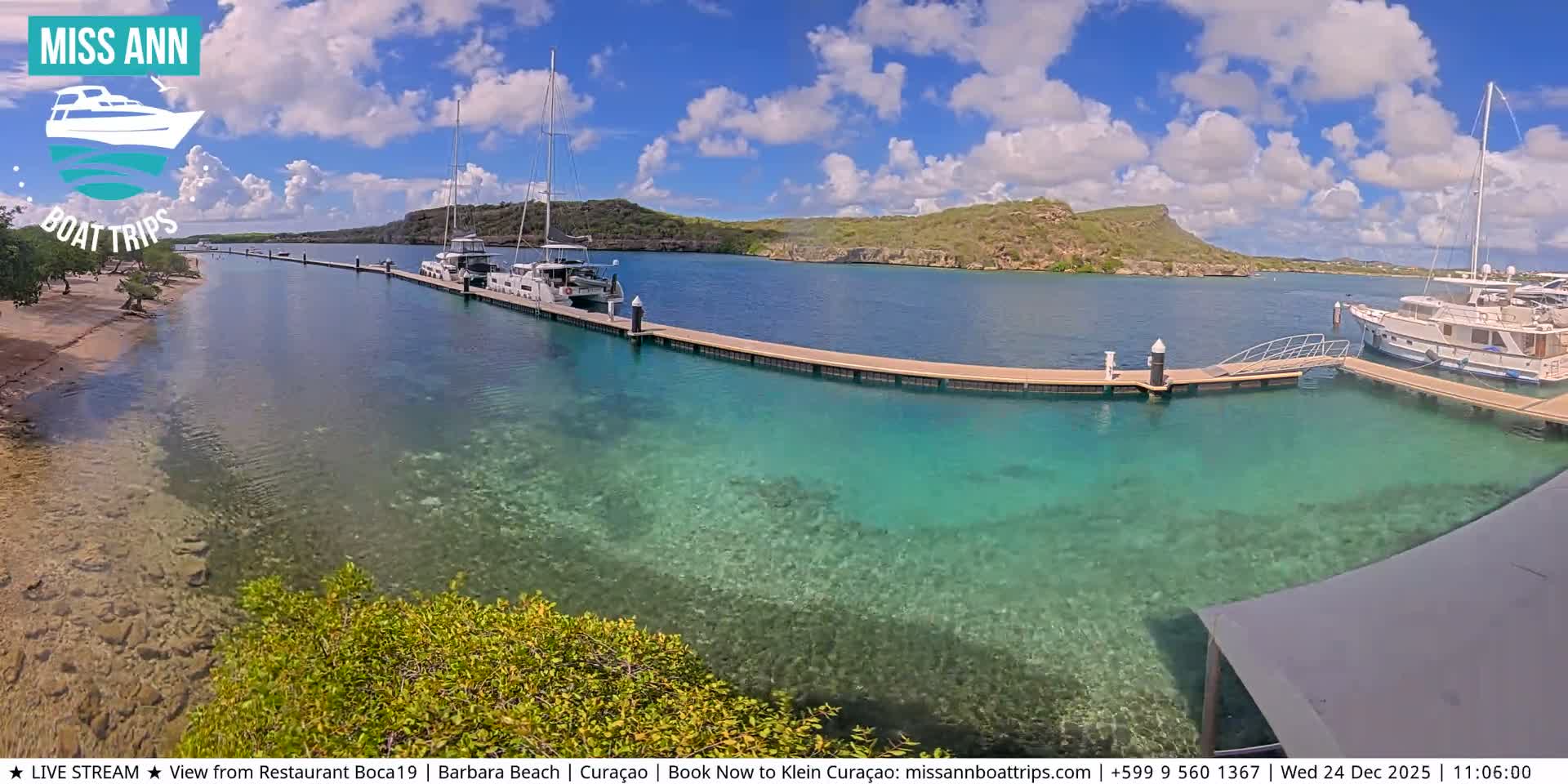 Carribean, Curacao, Santa Barbara Beach Boat Trips Live Cam - Curacao, Curaçao, Netherland