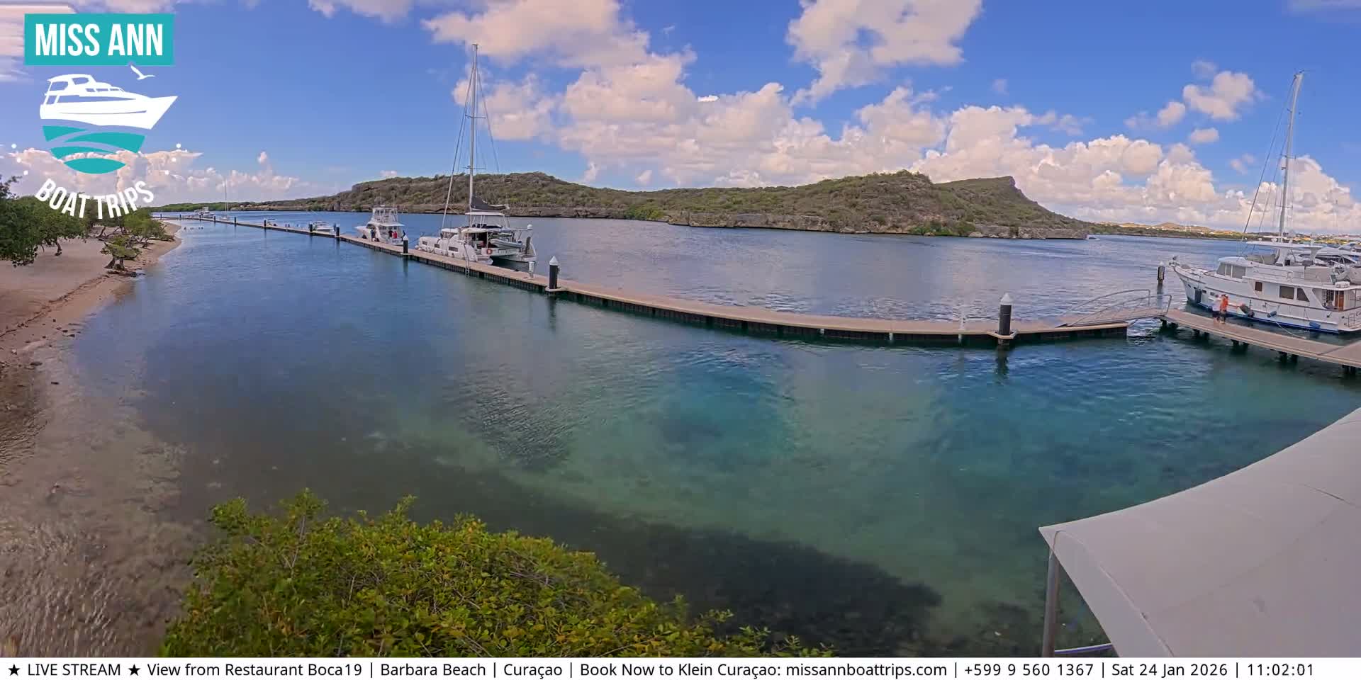 Carribean, Curacao, Santa Barbara Beach Boat Trips Live Cam - Curacao, Curaçao, Netherland