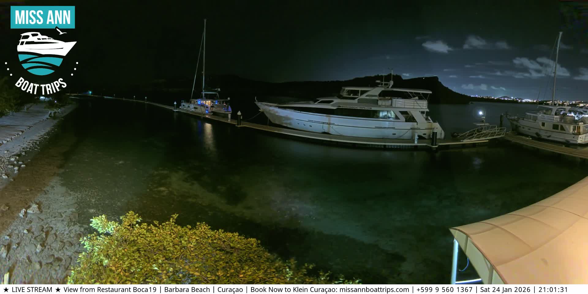 Carribean, Curacao, Santa Barbara Beach Boat Trips Live Cam - Curacao, Curaçao, Netherland