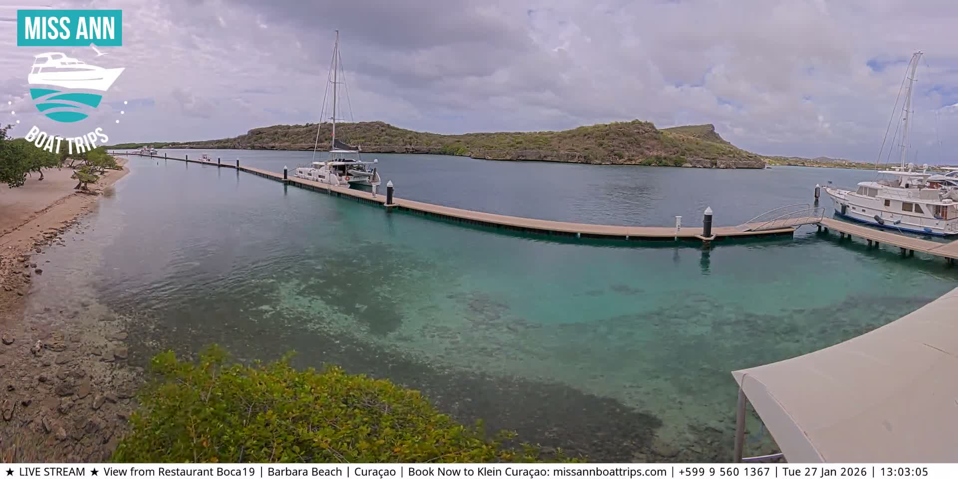 Carribean, Curacao, Santa Barbara Beach Boat Trips Live Cam - Curacao, Curaçao, Netherland