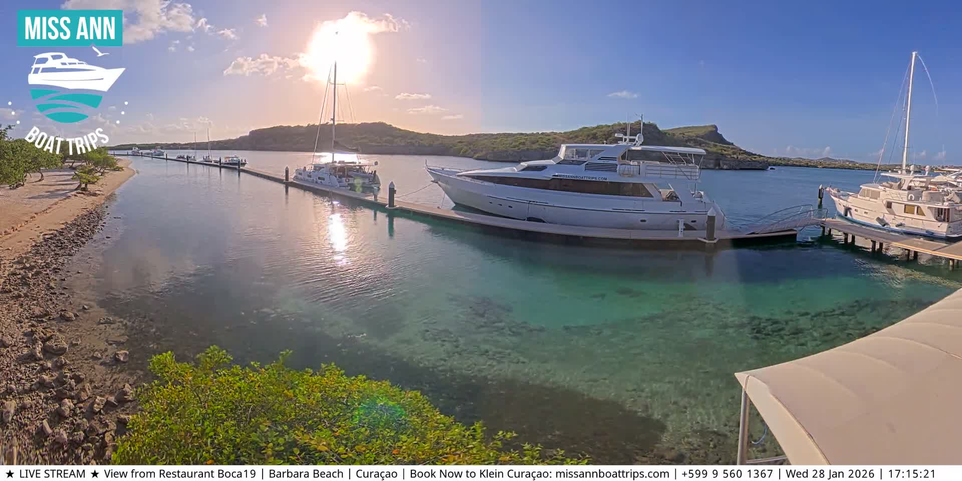 Carribean, Curacao, Santa Barbara Beach Boat Trips Live Cam - Curacao, Curaçao, Netherland