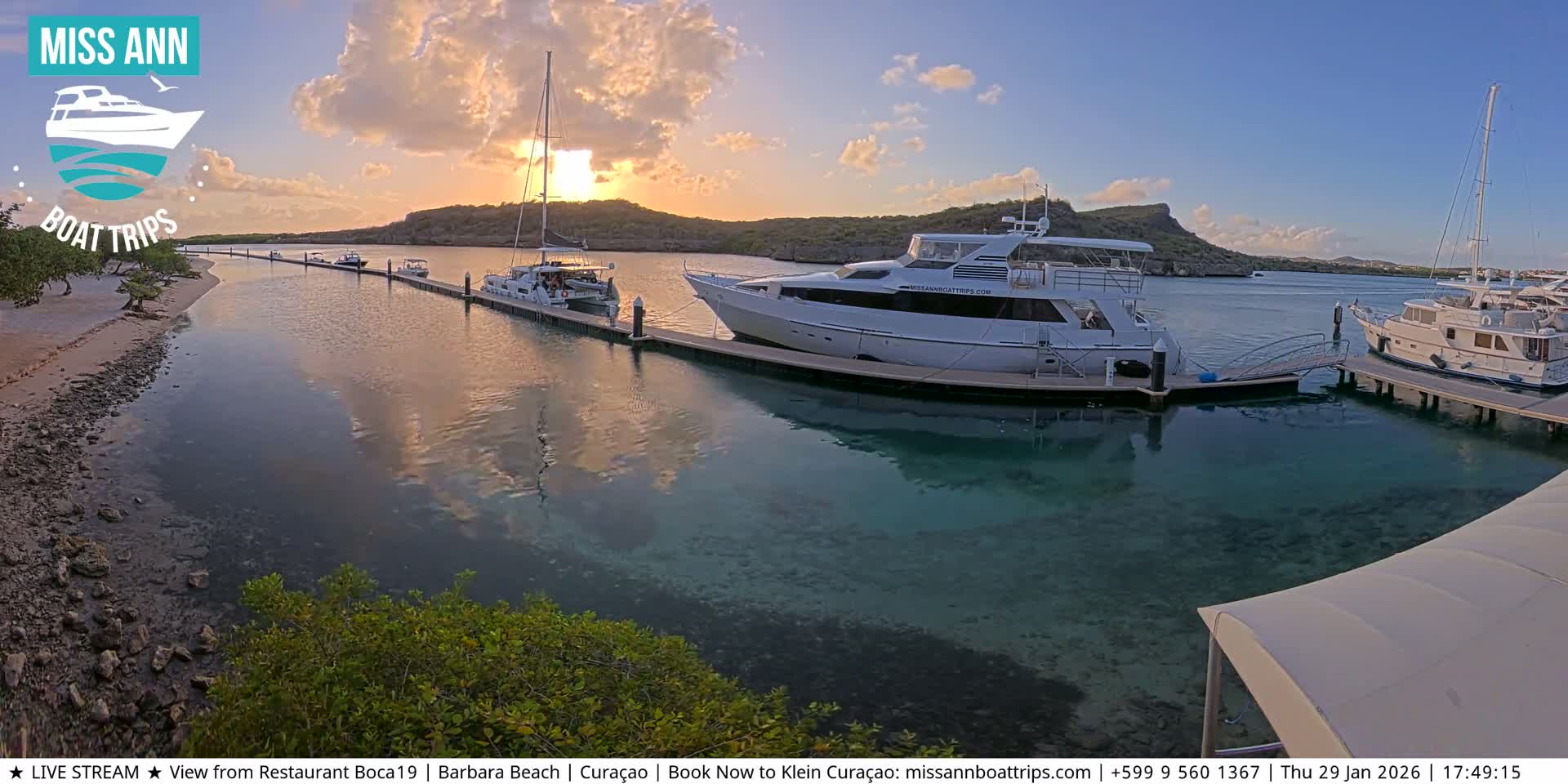 Carribean, Curacao, Santa Barbara Beach Boat Trips Live Cam - Curacao, Curaçao, Netherland