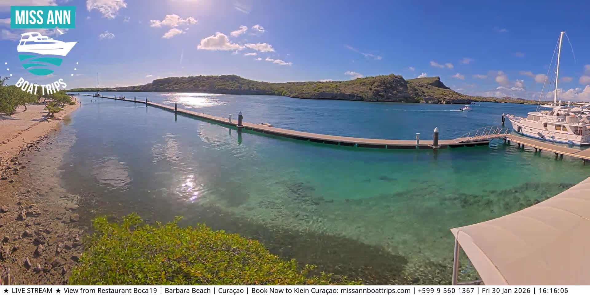 Carribean, Curacao, Santa Barbara Beach Boat Trips Live Cam - Curacao, Curaçao, Netherland