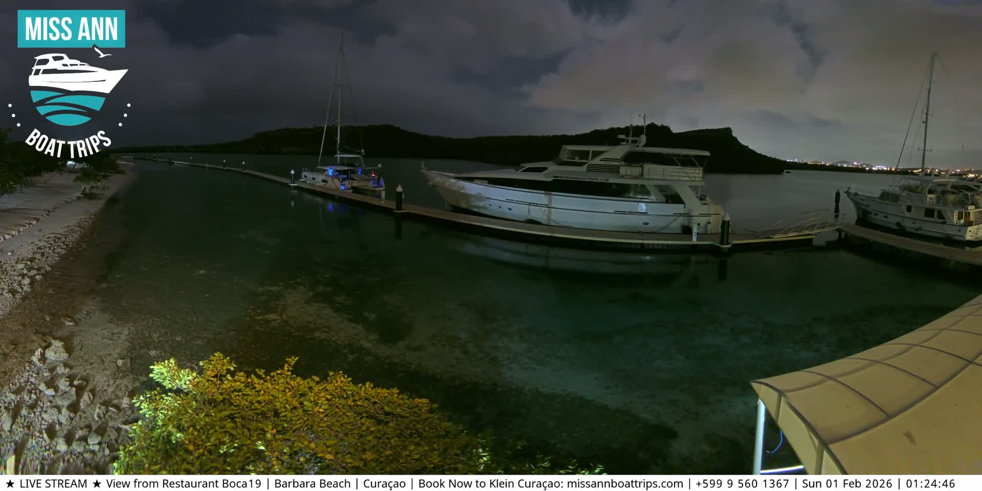 Carribean, Curacao, Santa Barbara Beach Boat Trips Live Cam - Curacao, Curaçao, Netherland