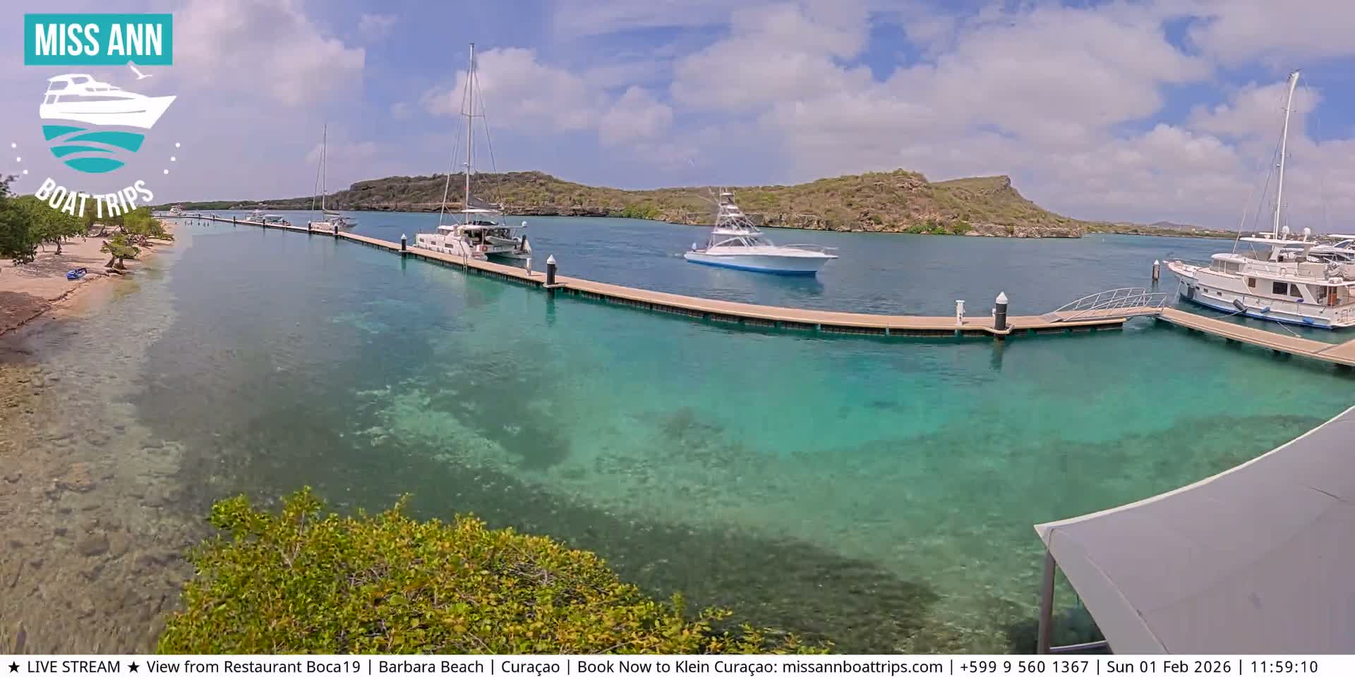 Carribean, Curacao, Santa Barbara Beach Boat Trips Live Cam - Curacao, Curaçao, Netherland