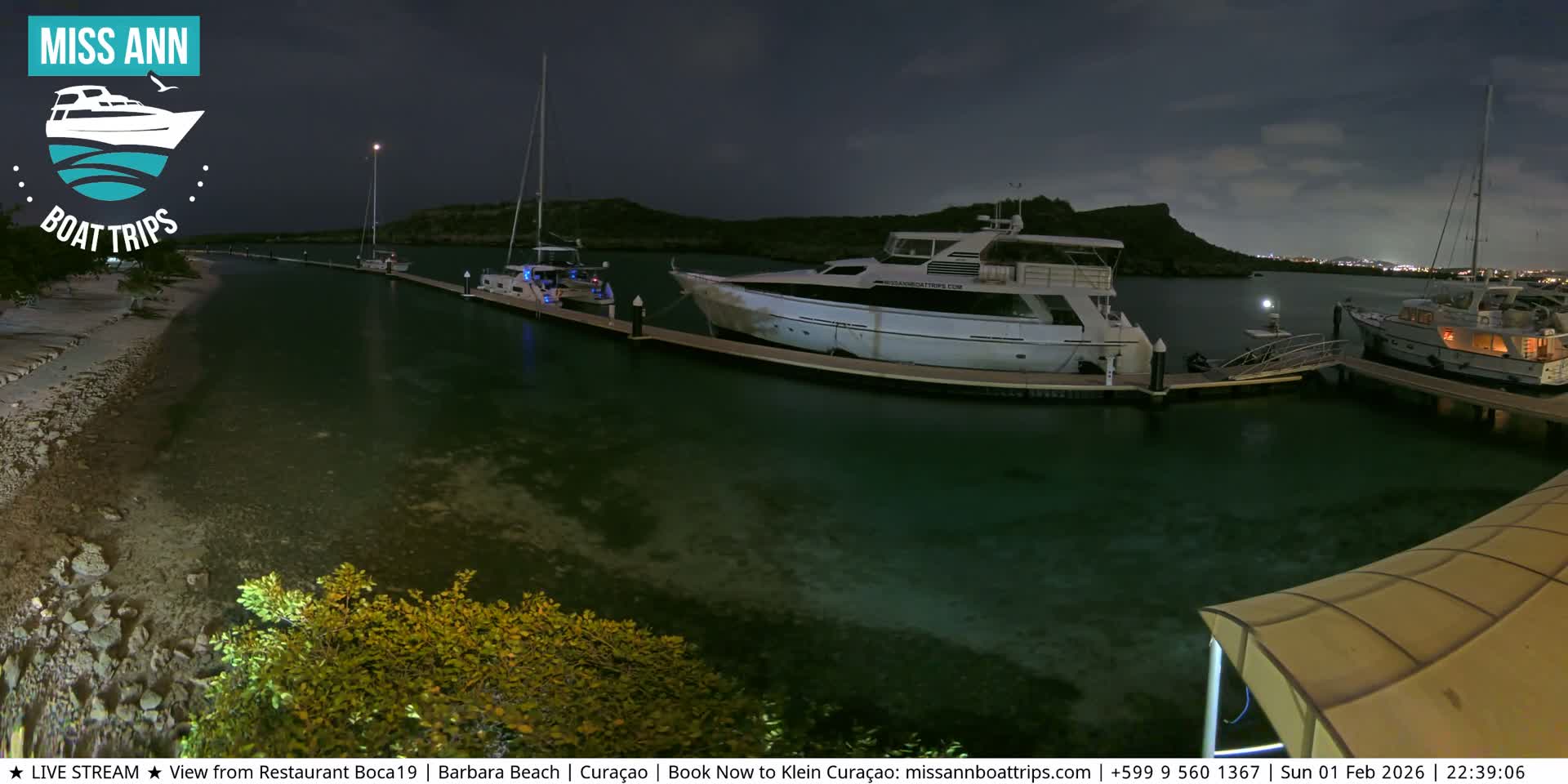 Carribean, Curacao, Santa Barbara Beach Boat Trips Live Cam - Curacao, Curaçao, Netherland