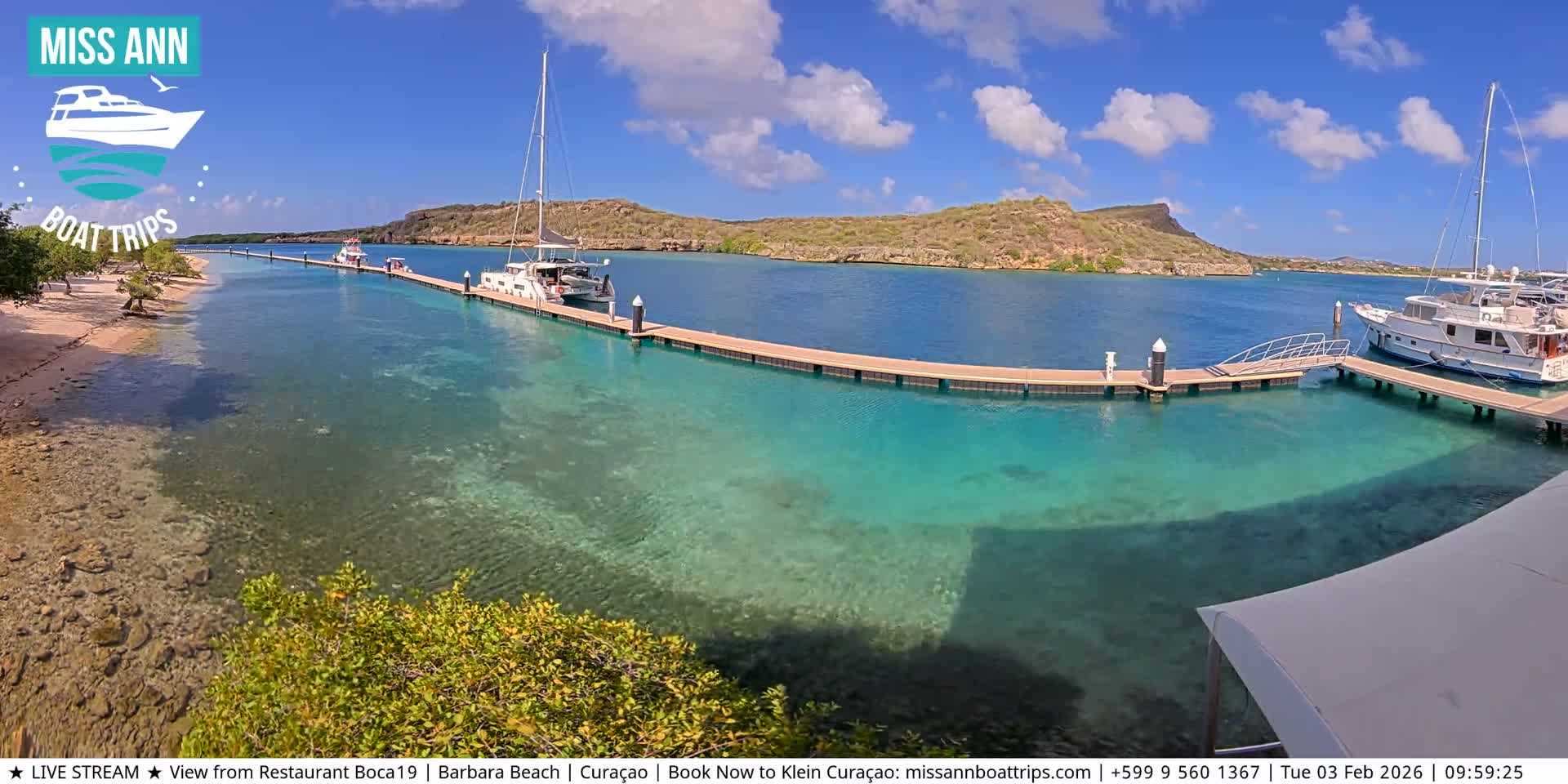 Carribean, Curacao, Santa Barbara Beach Boat Trips Live Cam - Curacao, Curaçao, Netherland