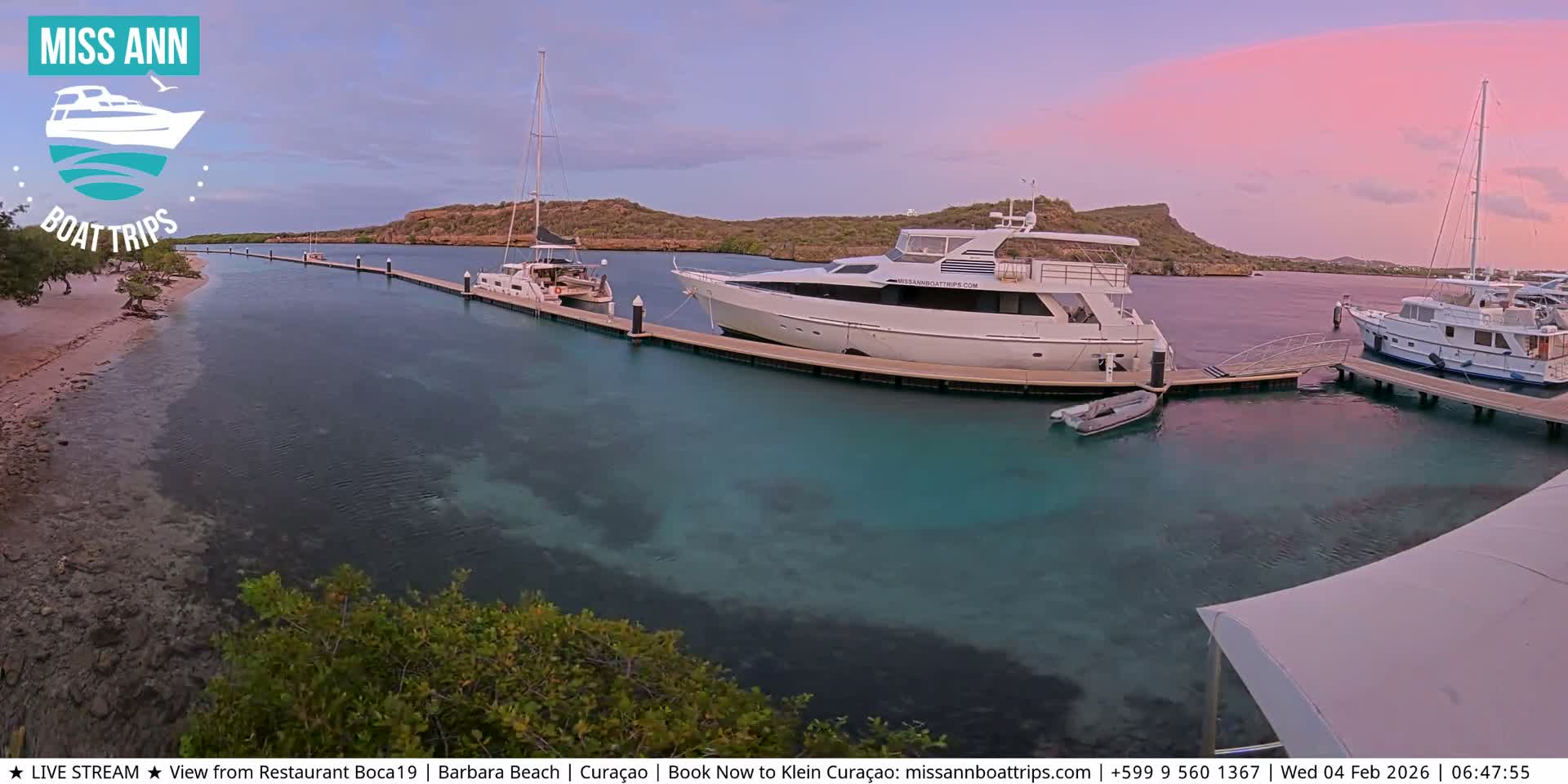 Carribean, Curacao, Santa Barbara Beach Boat Trips Live Cam - Curacao, Curaçao, Netherland