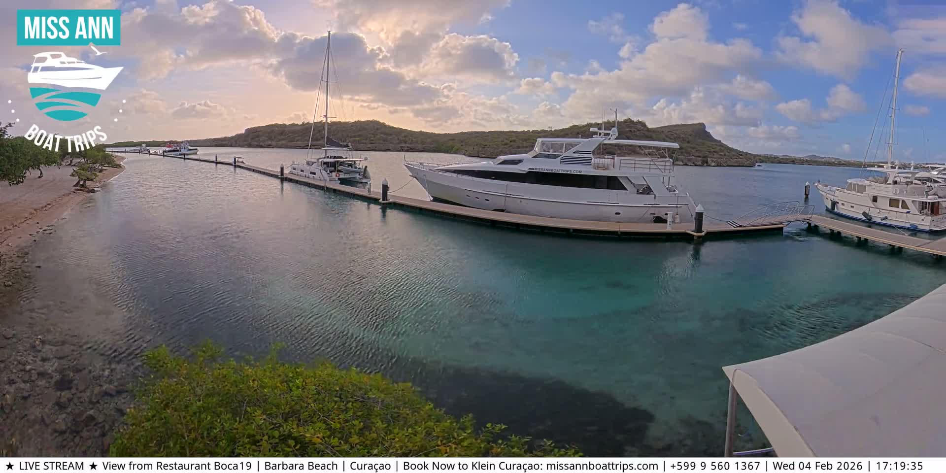 Carribean, Curacao, Santa Barbara Beach Boat Trips Live Cam - Curacao, Curaçao, Netherland