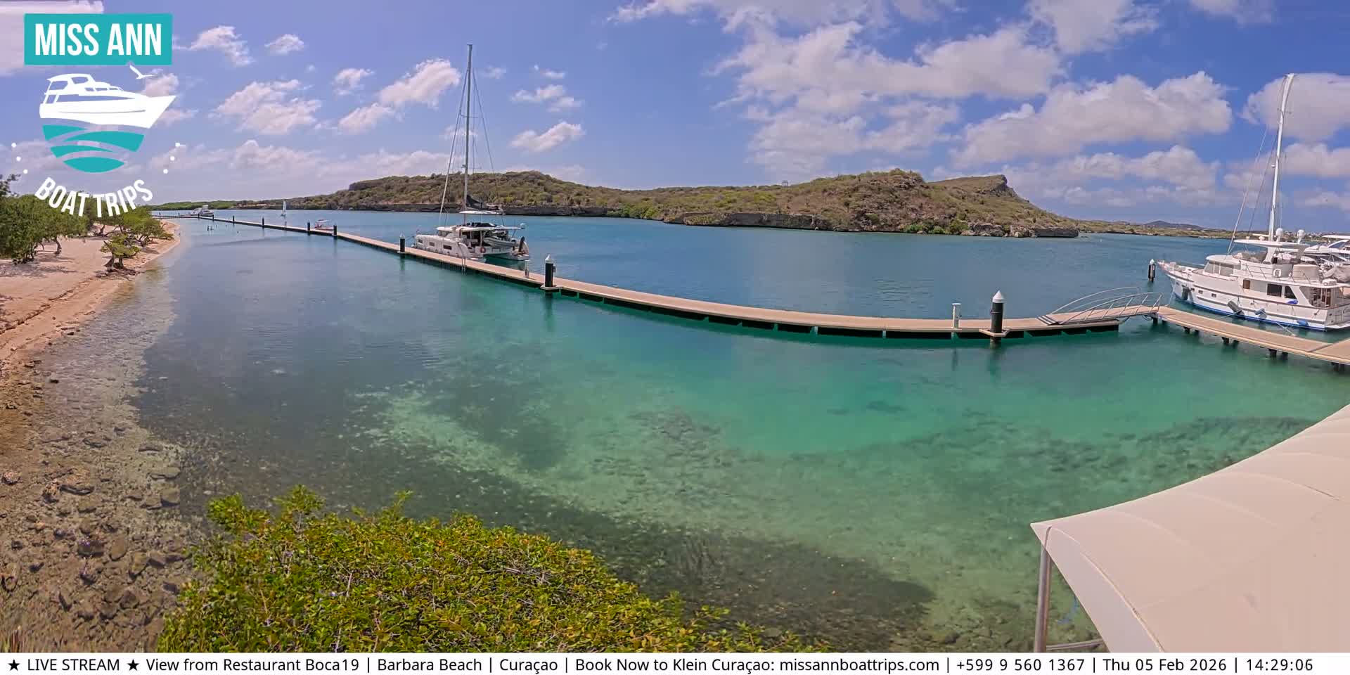 Carribean, Curacao, Santa Barbara Beach Boat Trips Live Cam - Curacao, Curaçao, Netherland