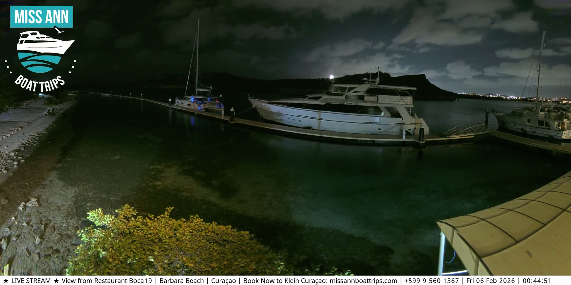 Carribean, Curacao, Santa Barbara Beach Boat Trips Live Cam - Curacao, Curaçao, Netherland