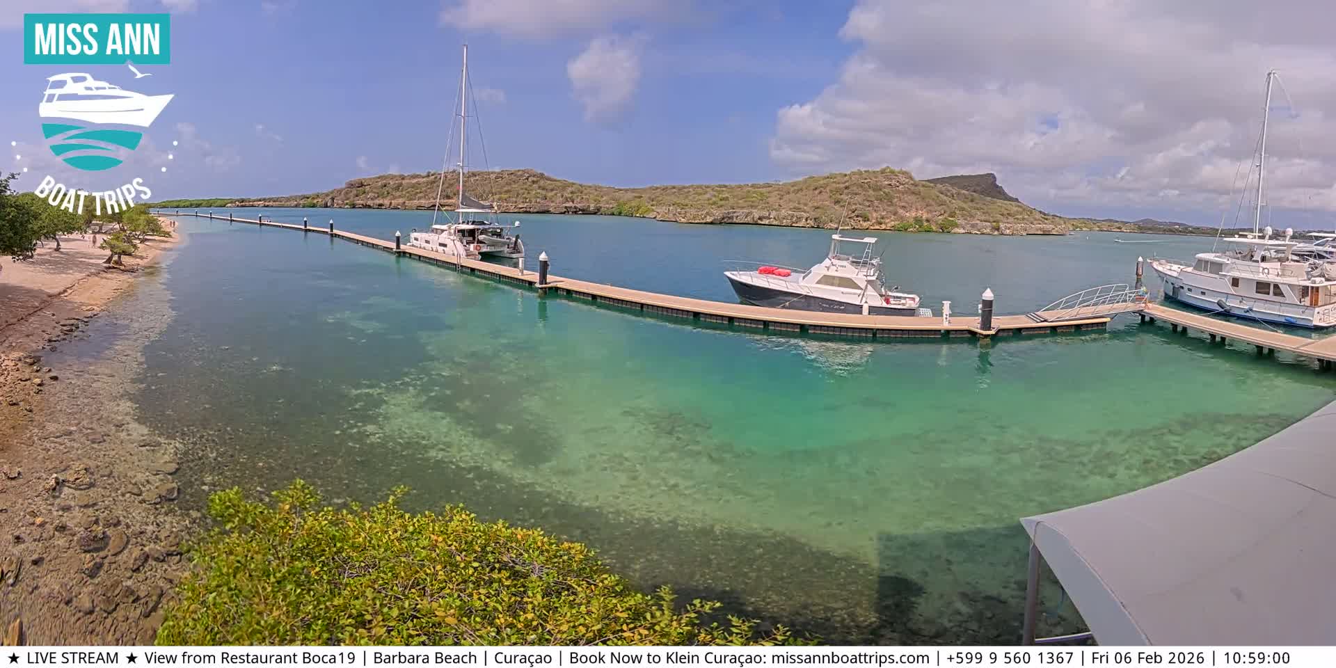 Carribean, Curacao, Santa Barbara Beach Boat Trips Live Cam - Curacao, Curaçao, Netherland
