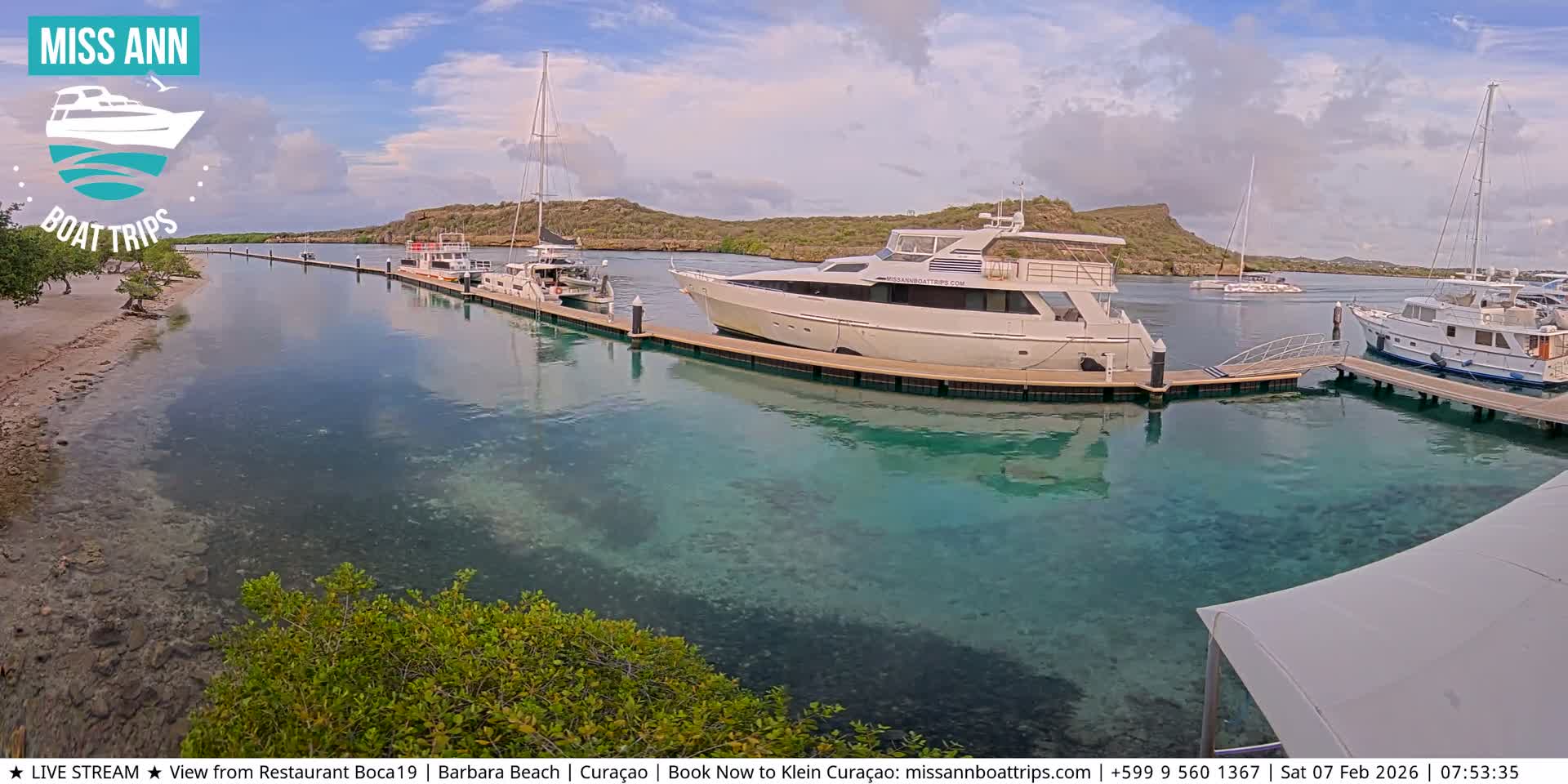 Carribean, Curacao, Santa Barbara Beach Boat Trips Live Cam - Curacao, Curaçao, Netherland