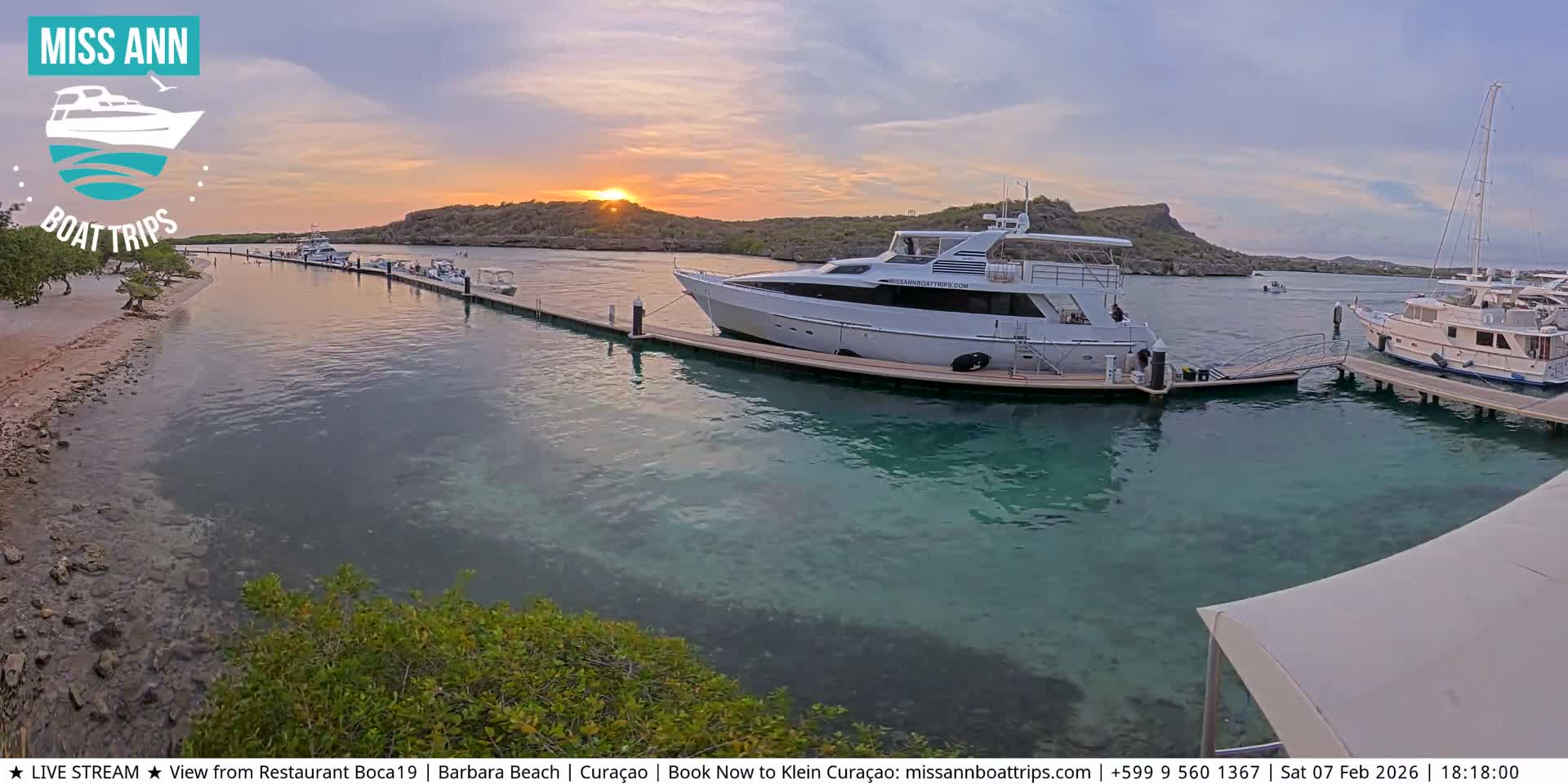 Carribean, Curacao, Santa Barbara Beach Boat Trips Live Cam - Curacao, Curaçao, Netherland