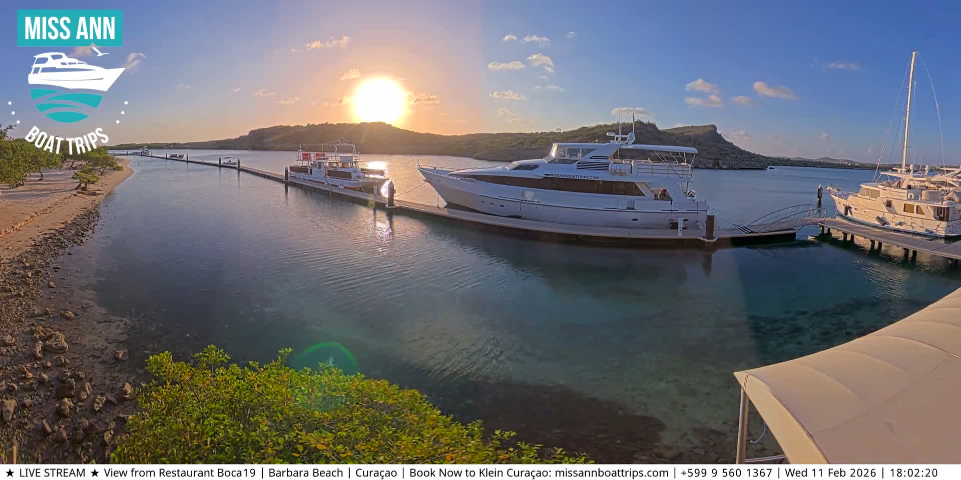 Carribean, Curacao, Santa Barbara Beach Boat Trips Live Cam - Curacao, Curaçao, Netherland