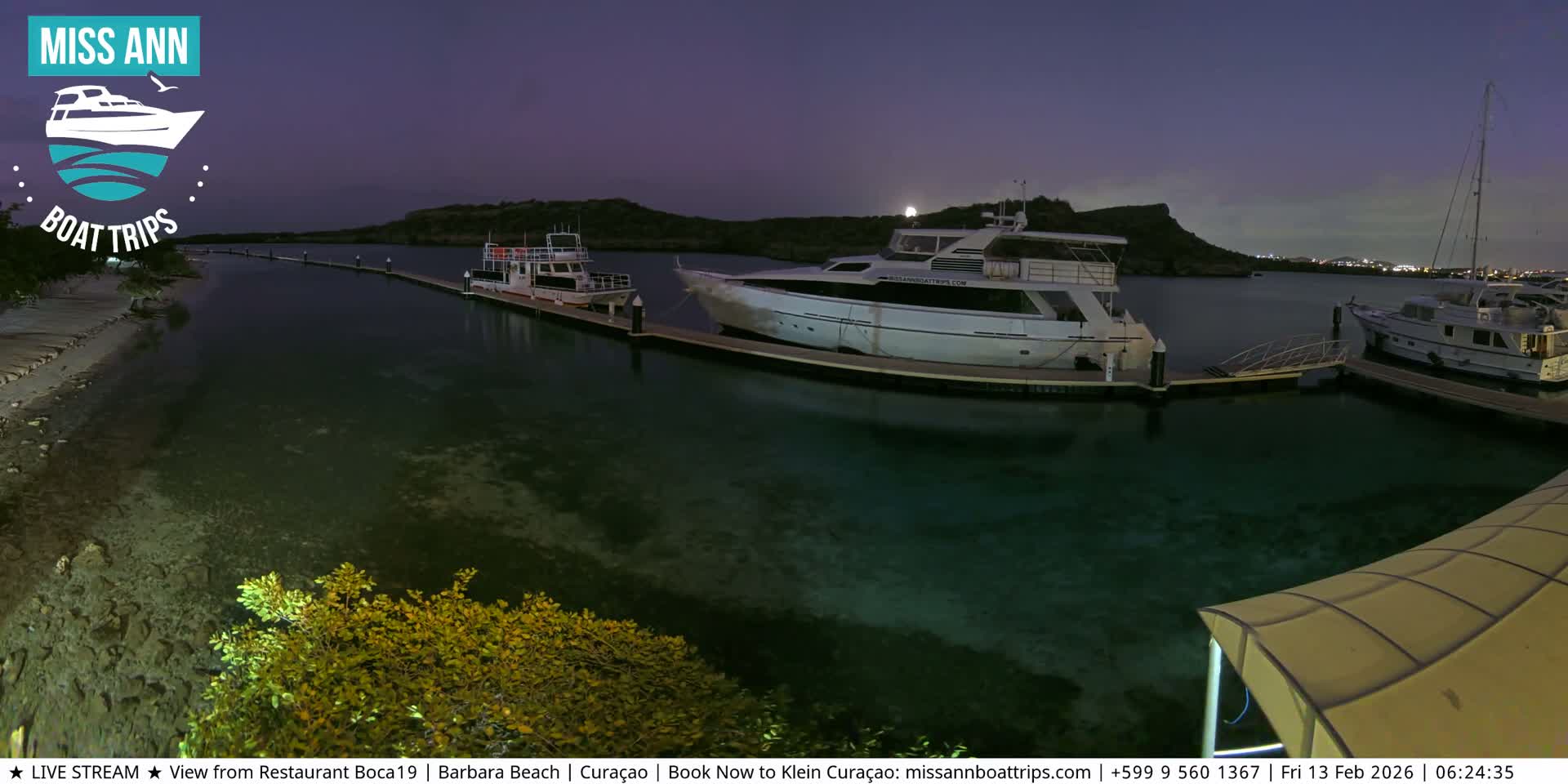 Carribean, Curacao, Santa Barbara Beach Boat Trips Live Cam - Curacao, Curaçao, Netherland