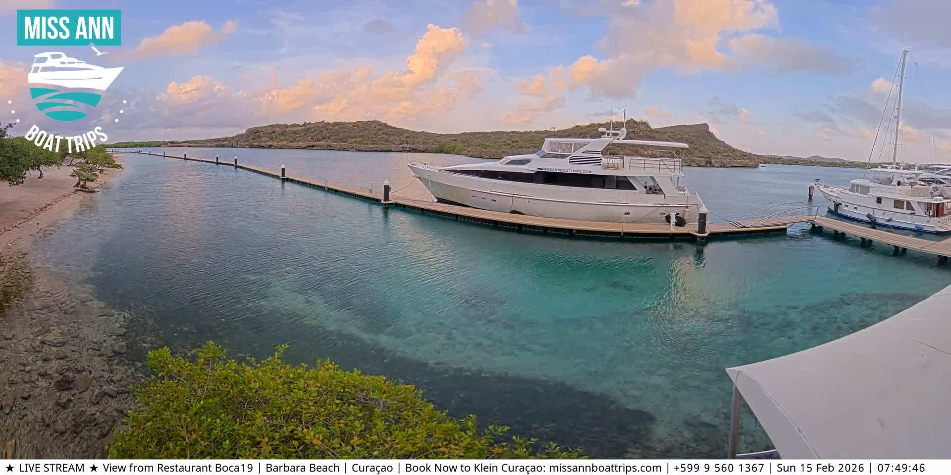 Carribean, Curacao, Santa Barbara Beach Boat Trips Live Cam - Curacao, Curaçao, Netherland