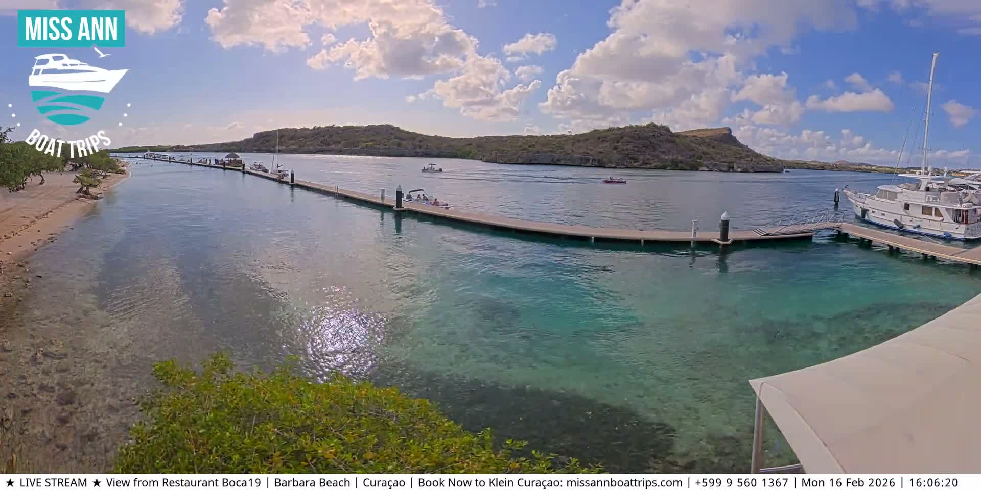Carribean, Curacao, Santa Barbara Beach Boat Trips Live Cam - Curacao, Curaçao, Netherland