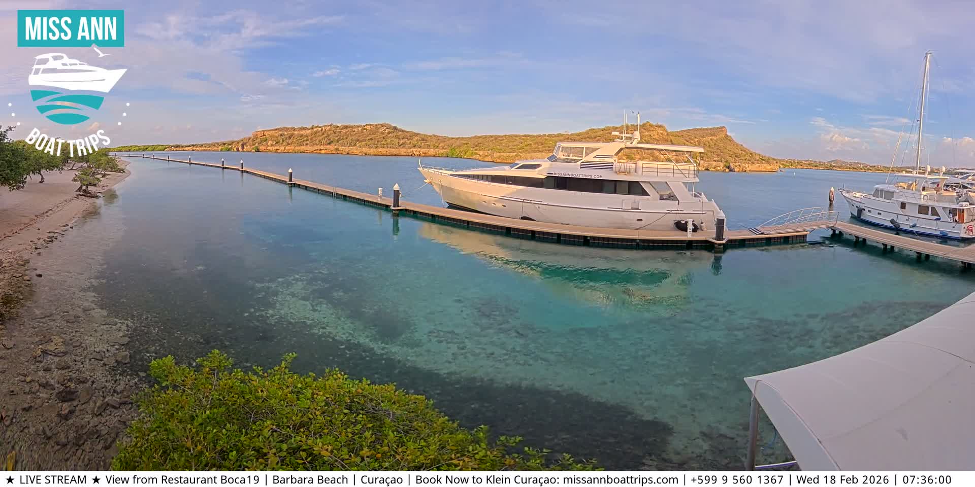 Carribean, Curacao, Santa Barbara Beach Boat Trips Live Cam - Curacao, Curaçao, Netherland
