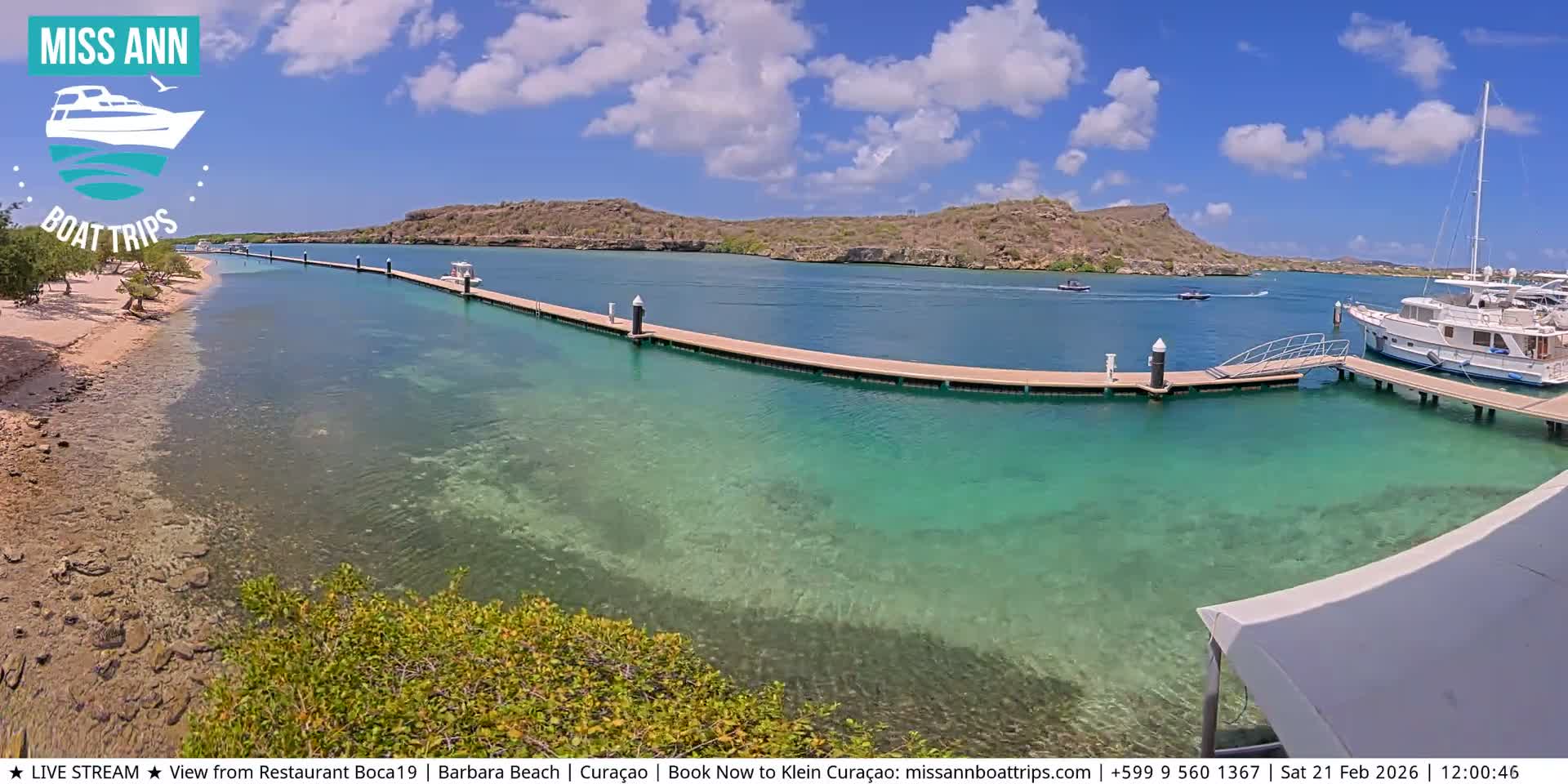 Carribean, Curacao, Santa Barbara Beach Boat Trips Live Cam - Curacao, Curaçao, Netherland
