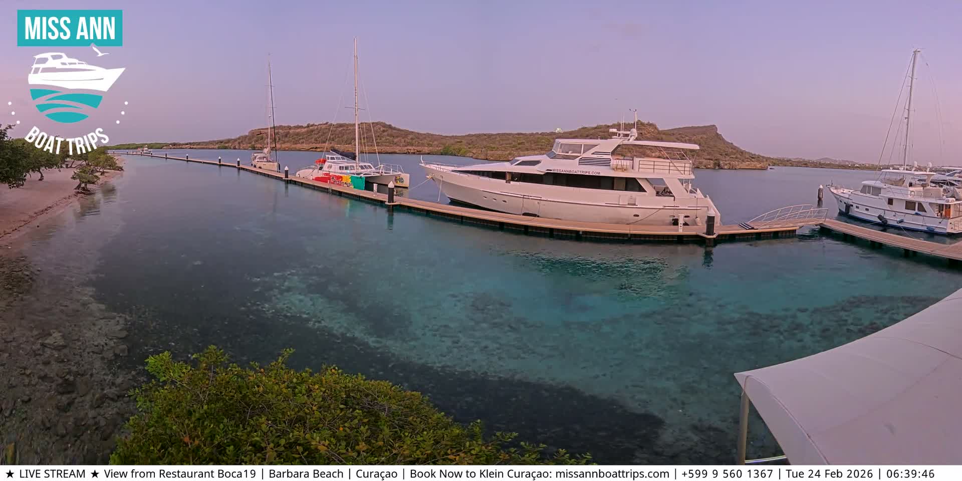 Carribean, Curacao, Santa Barbara Beach Boat Trips Live Cam - Curacao, Curaçao, Netherland