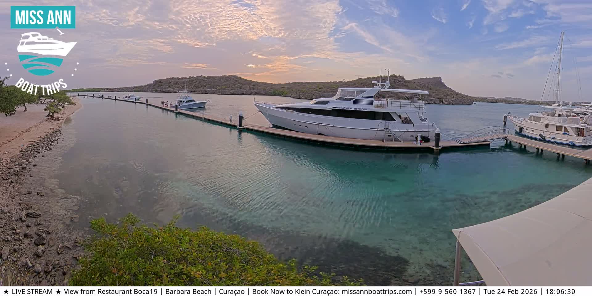 Carribean, Curacao, Santa Barbara Beach Boat Trips Live Cam - Curacao, Curaçao, Netherland