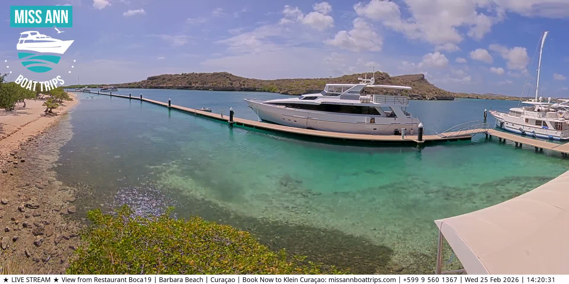 Carribean, Curacao, Santa Barbara Beach Boat Trips Live Cam - Curacao, Curaçao, Netherland