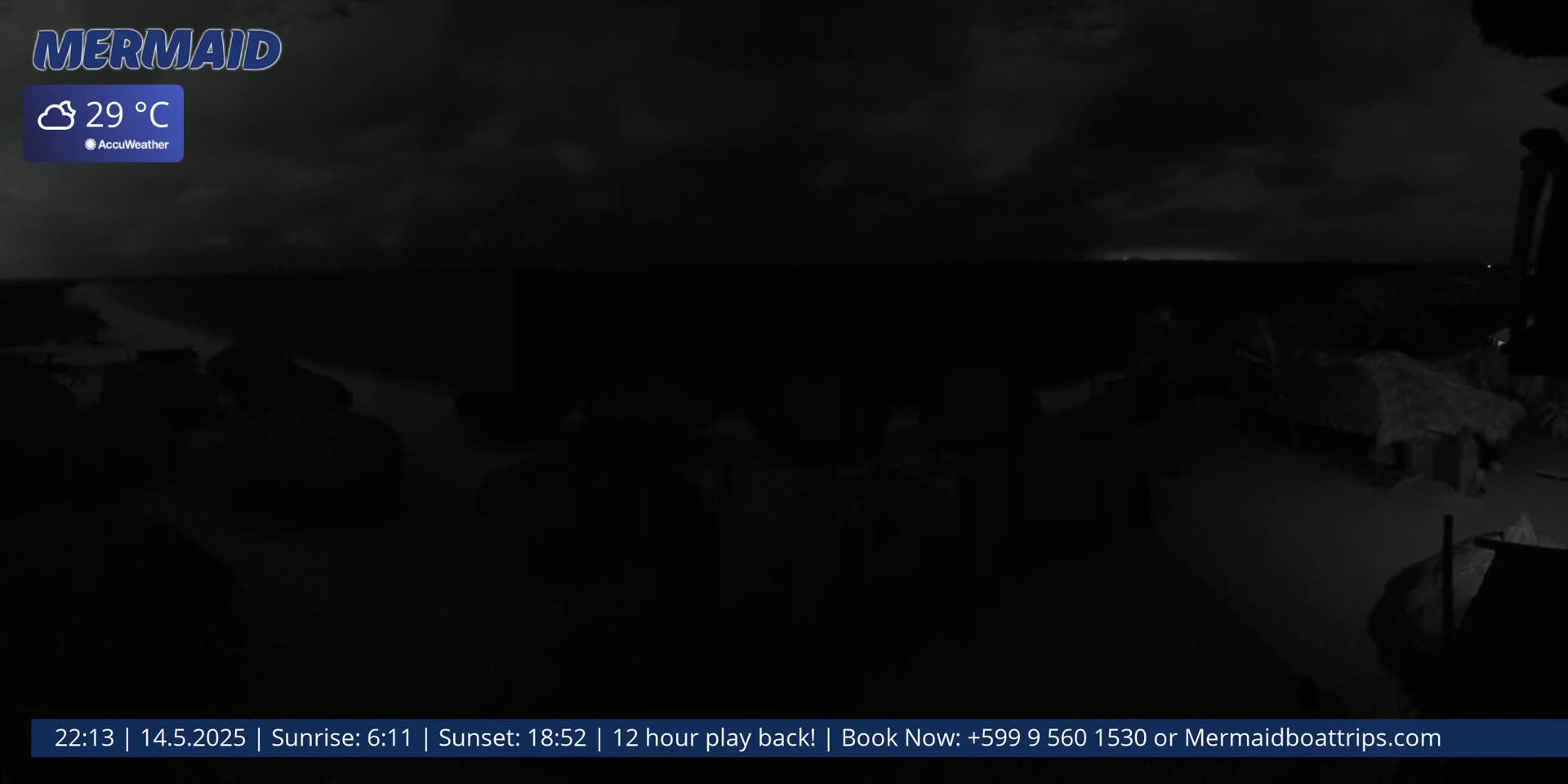 Carribean, Klein Curaçao Beach Mermaid Boat Trips Live Cam - Klein Island, Curacao, Netherland