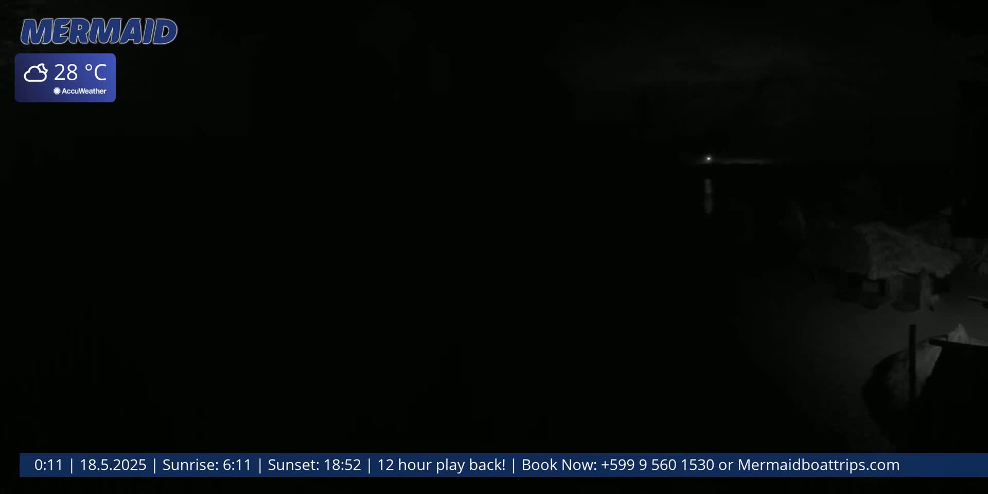 Carribean, Klein Curaçao Beach Mermaid Boat Trips Live Cam - Klein Island, Curacao, Netherland