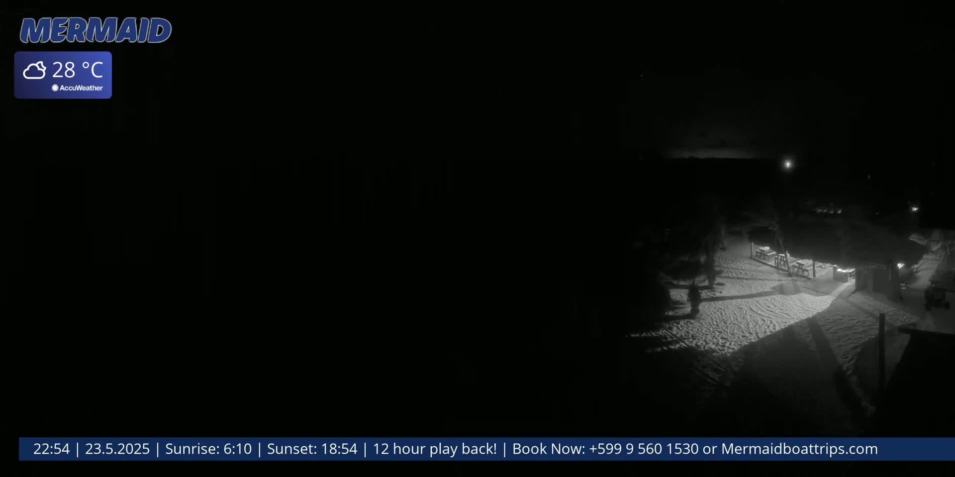 Carribean, Klein Curaçao Beach Mermaid Boat Trips Live Cam - Klein Island, Curacao, Netherland