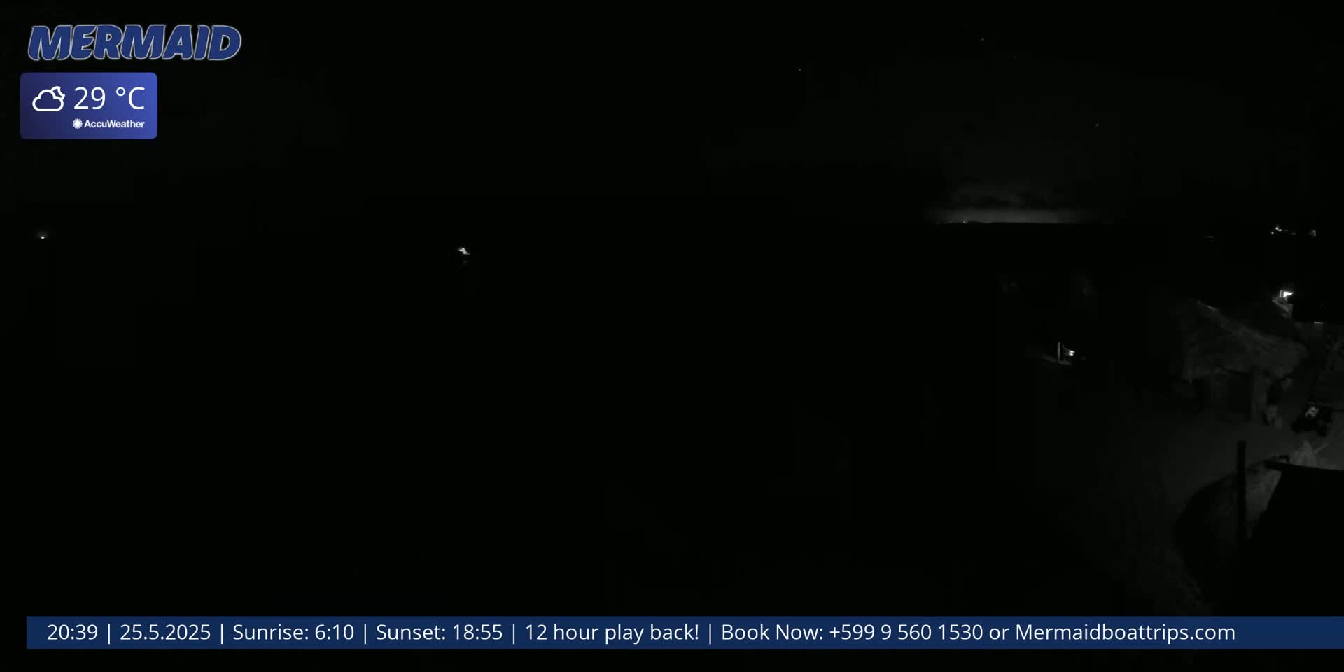Carribean, Klein Curaçao Beach Mermaid Boat Trips Live Cam - Klein Island, Curacao, Netherland