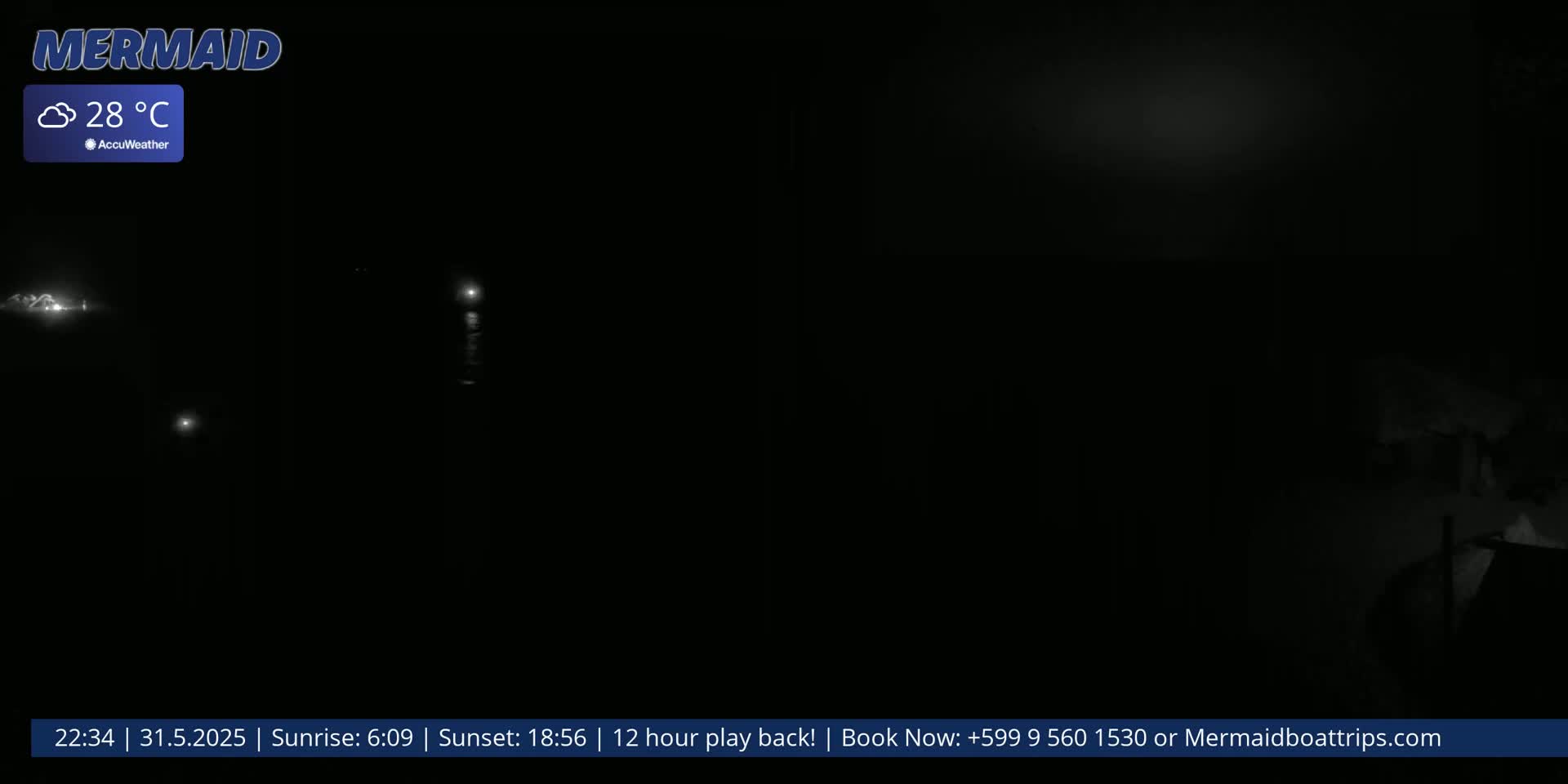 Carribean, Klein Curaçao Beach Mermaid Boat Trips Live Cam - Klein Island, Curacao, Netherland