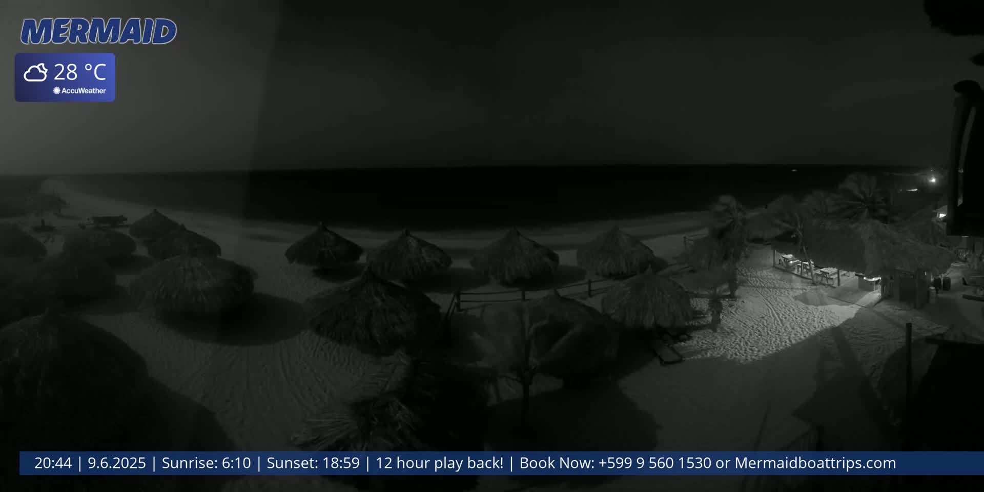 Carribean, Klein Curaçao Beach Mermaid Boat Trips Live Cam - Klein Island, Curacao, Netherland