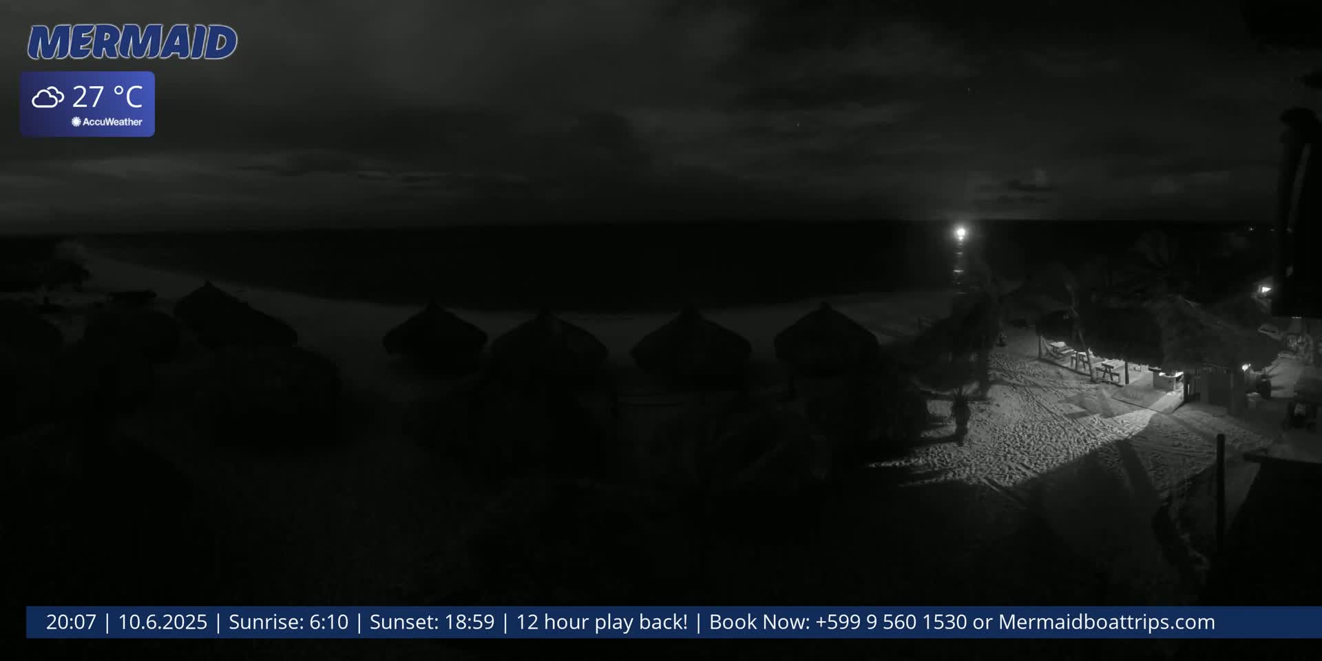 Carribean, Klein Curaçao Beach Mermaid Boat Trips Live Cam - Klein Island, Curacao, Netherland