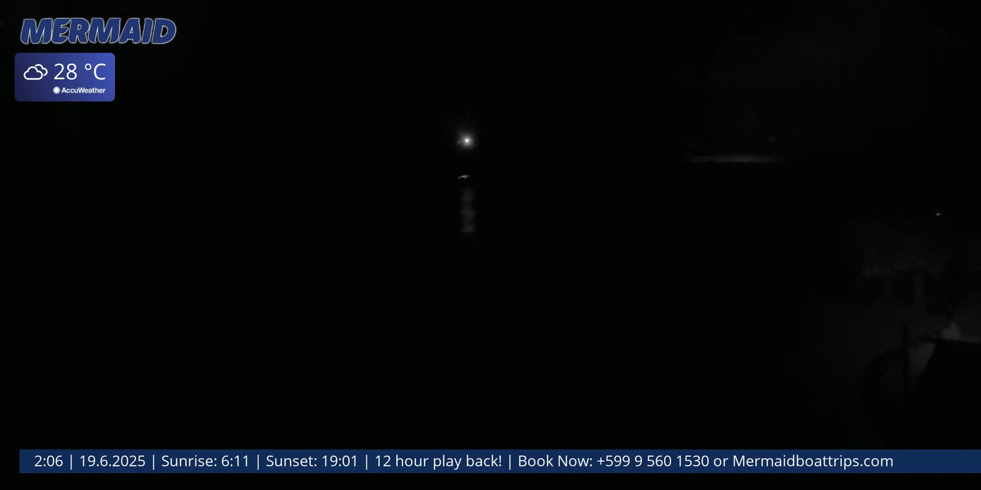 Carribean, Klein Curaçao Beach Mermaid Boat Trips Live Cam - Klein Island, Curacao, Netherland